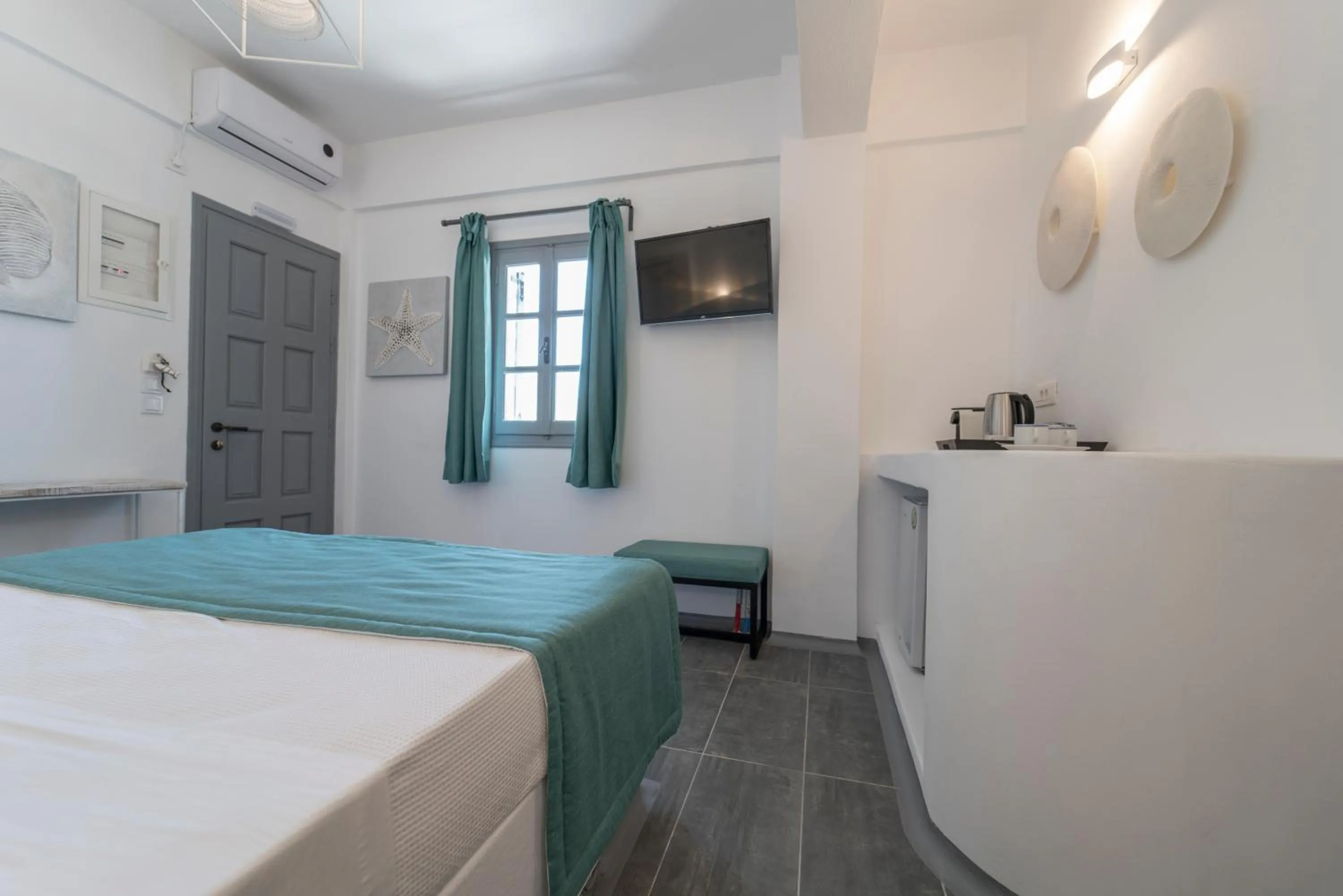 Bed in Black Coast Santorini