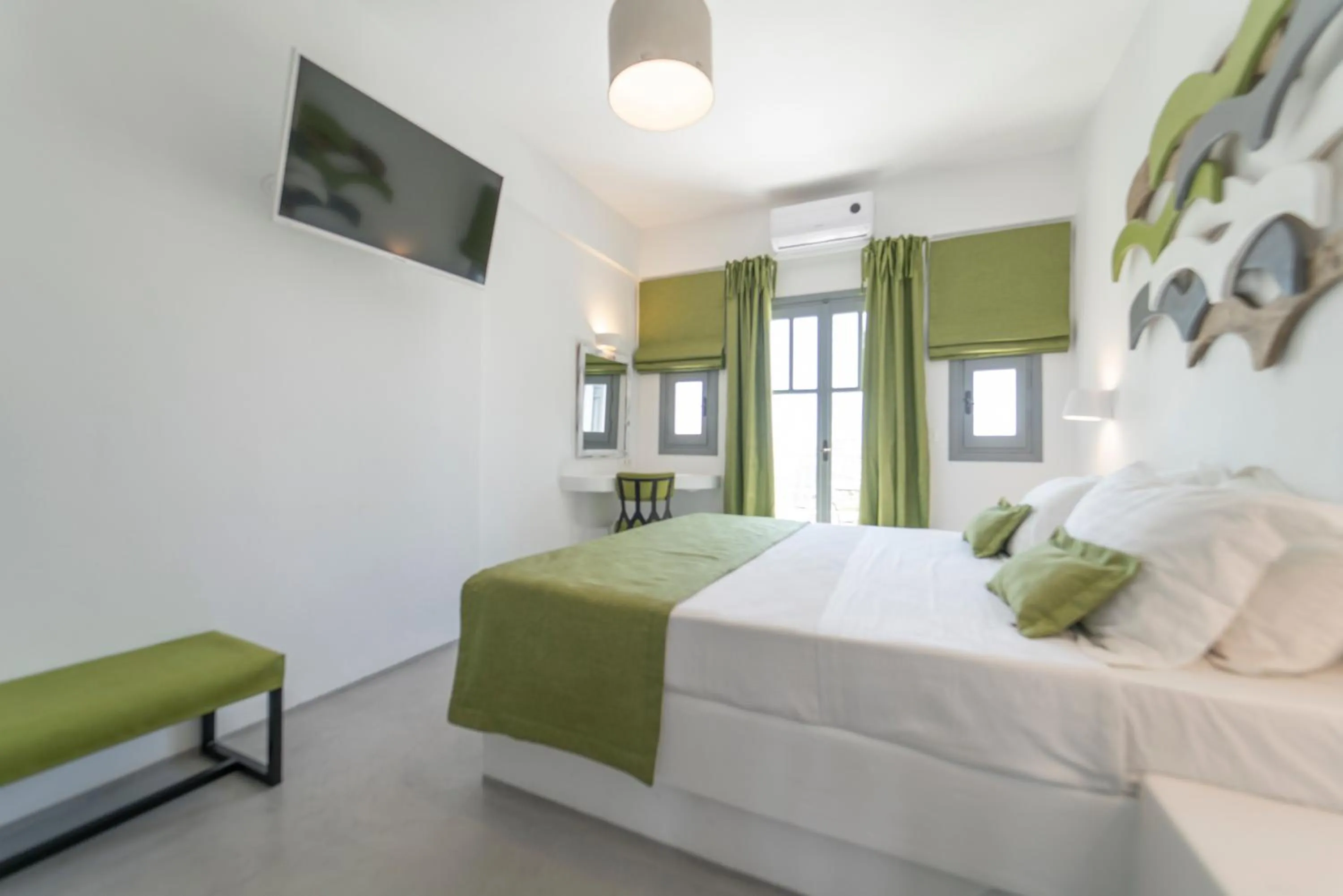 Bed in Black Coast Santorini