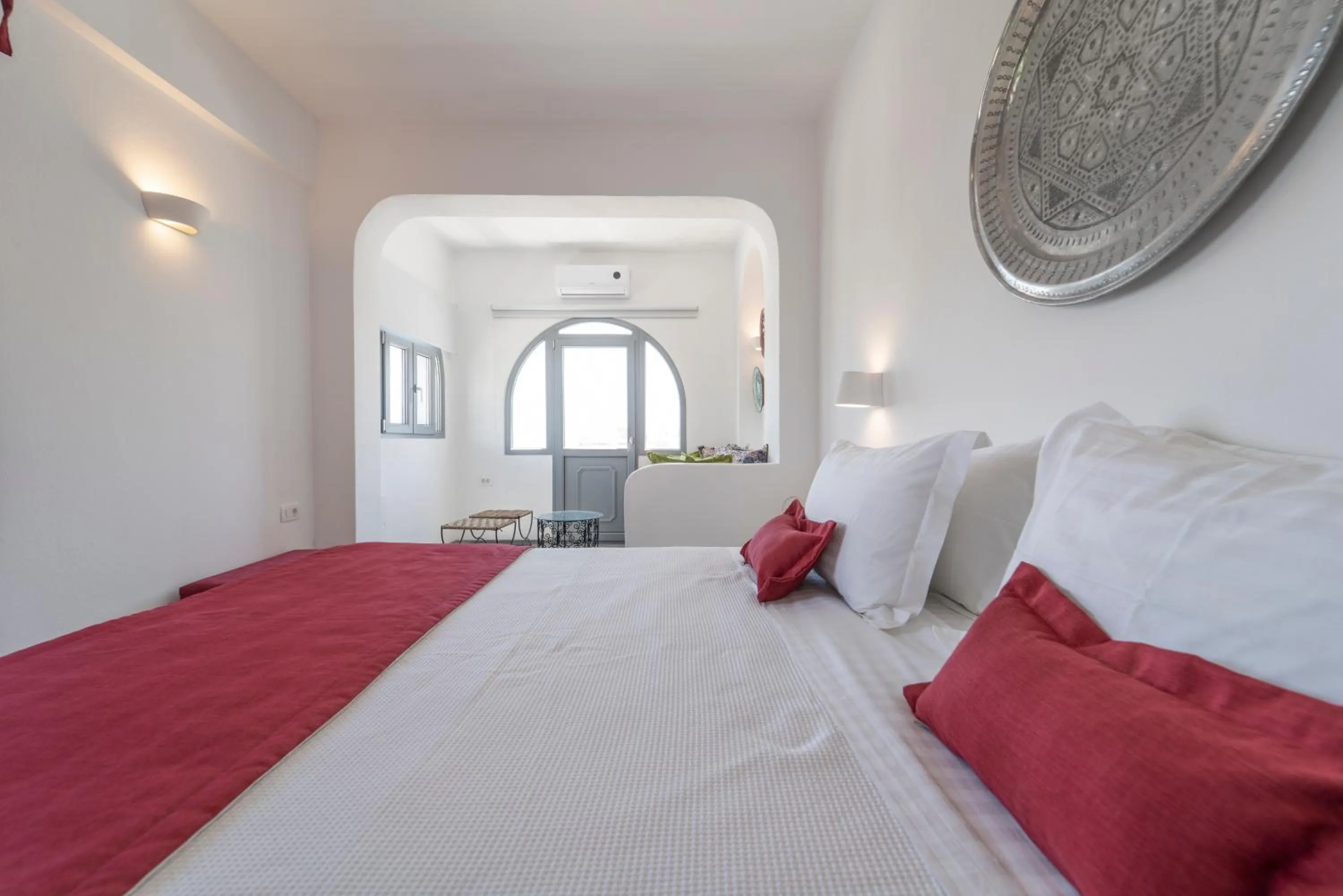 Bed in Black Coast Santorini