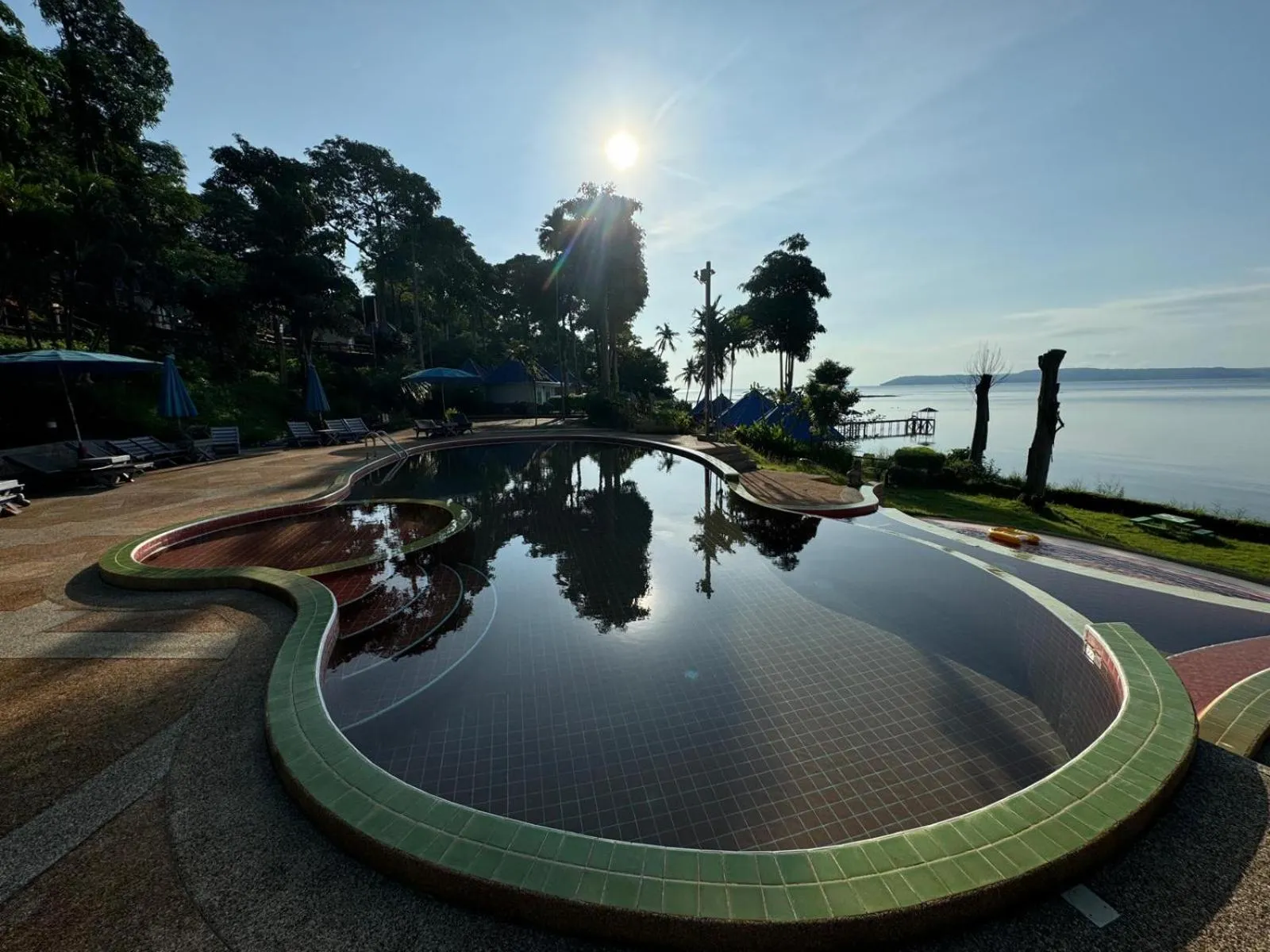 Swimming pool in Koh Mak Buri Hut Natural Resort