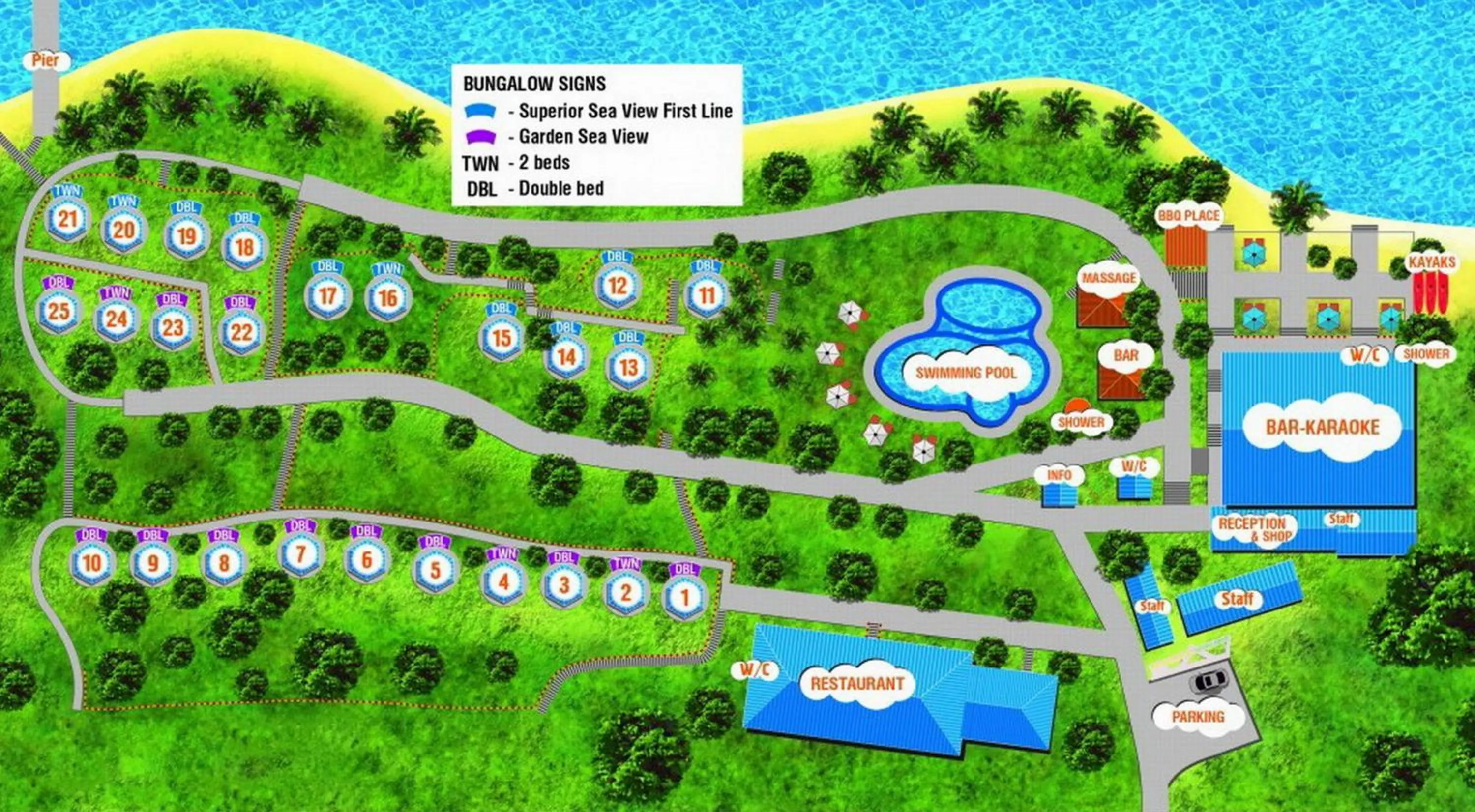 Property building in Koh Mak Buri Hut Natural Resort