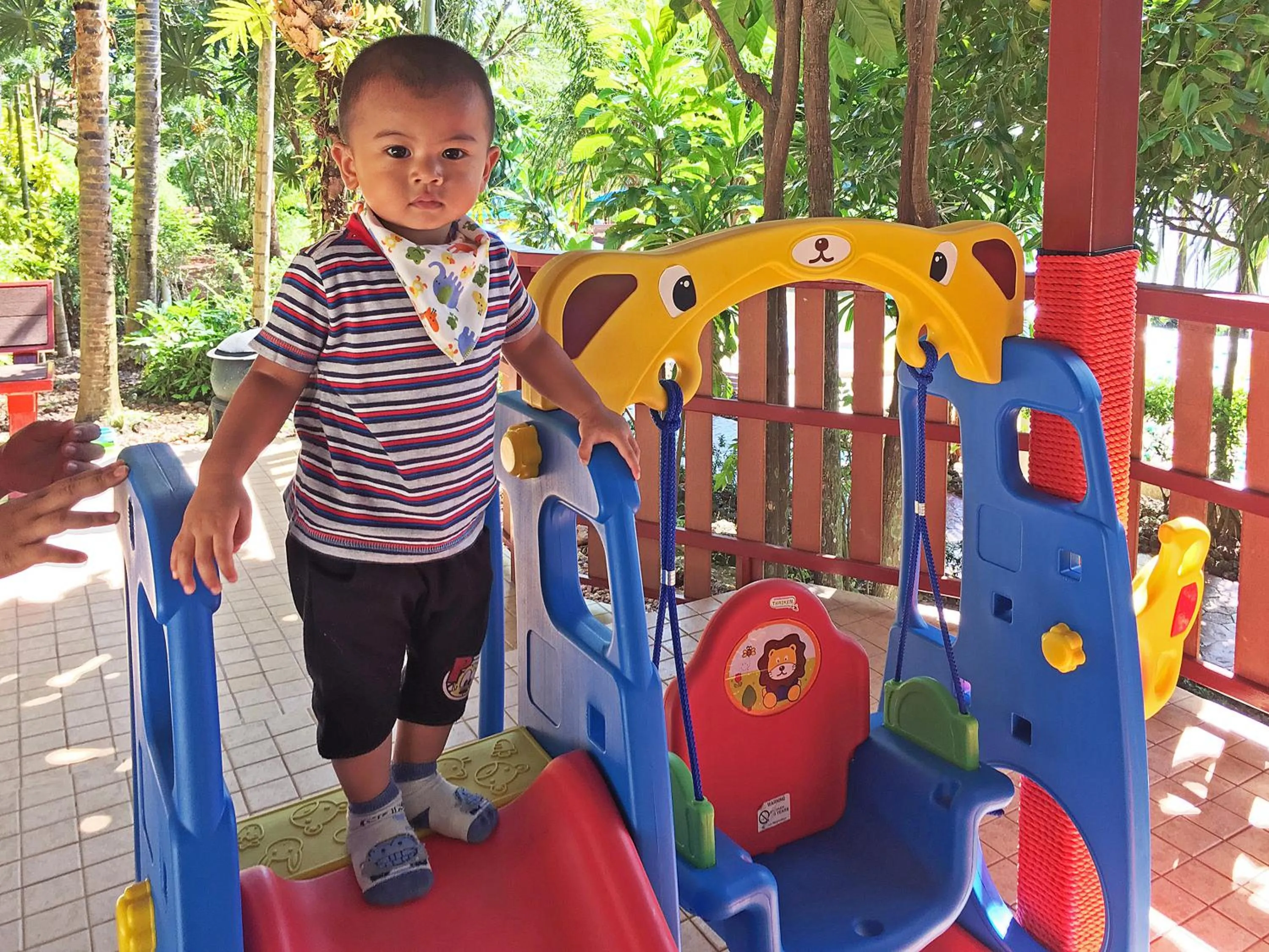 Children play ground in Koh Mak Buri Hut Natural Resort