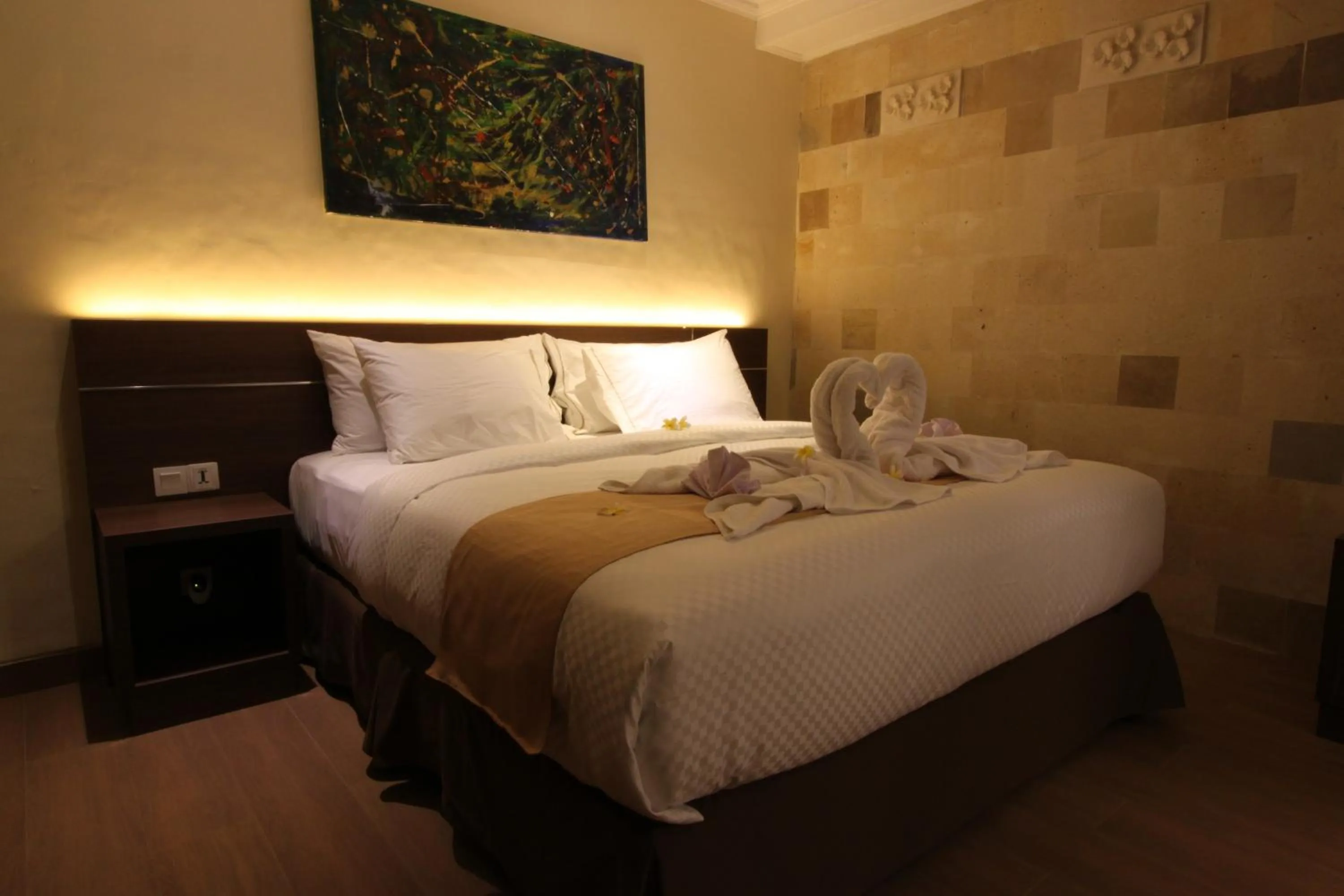 Bed in Hotel Melamun