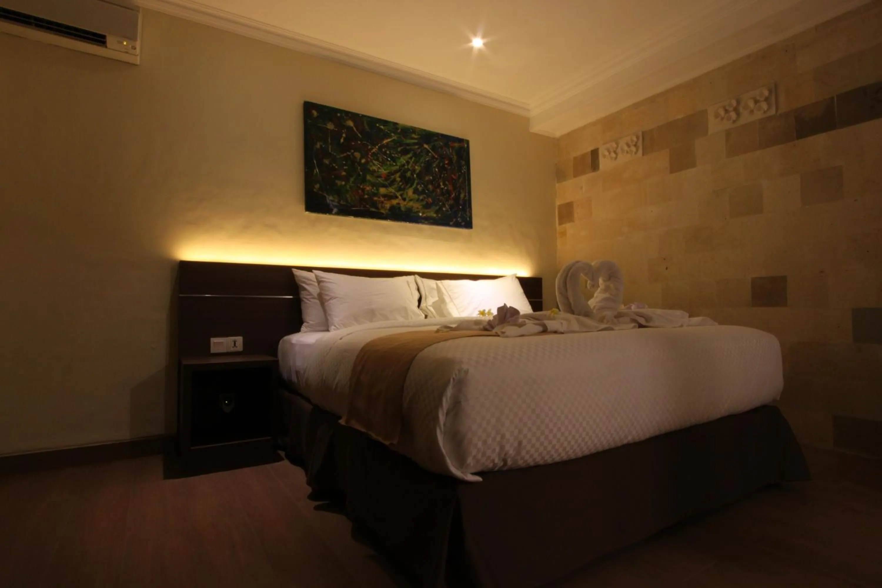 Bed in Hotel Melamun