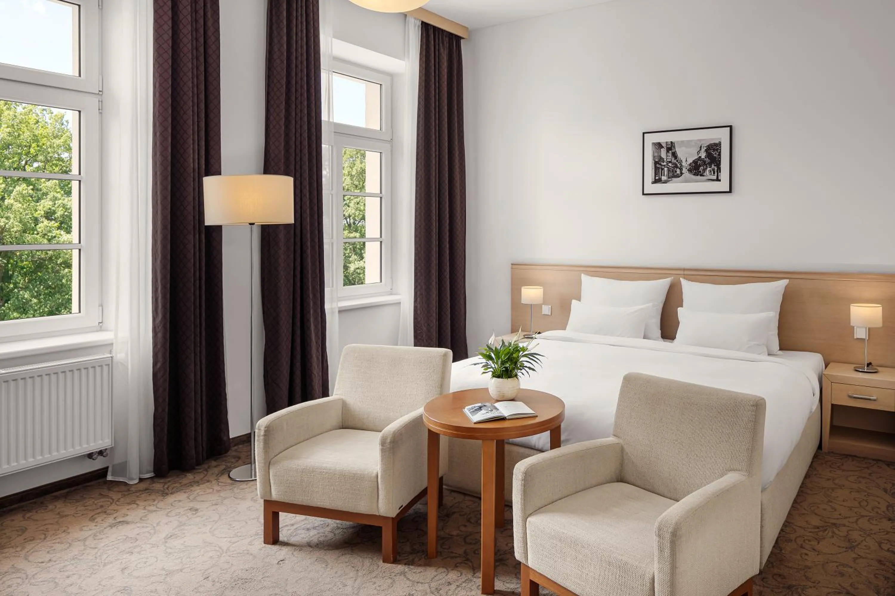 Bed in Harvey Spa Hotel