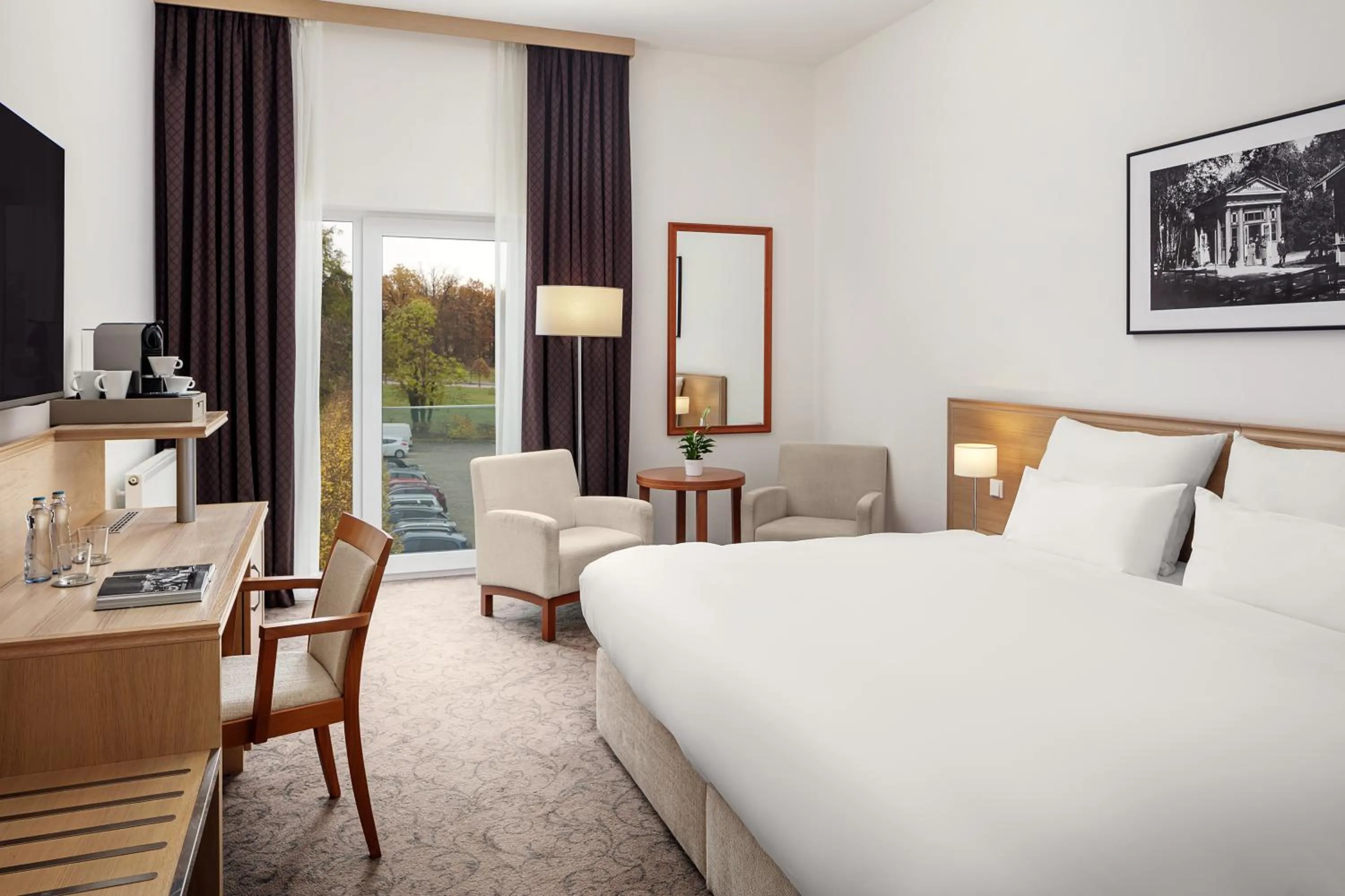 Bed in Harvey Spa Hotel