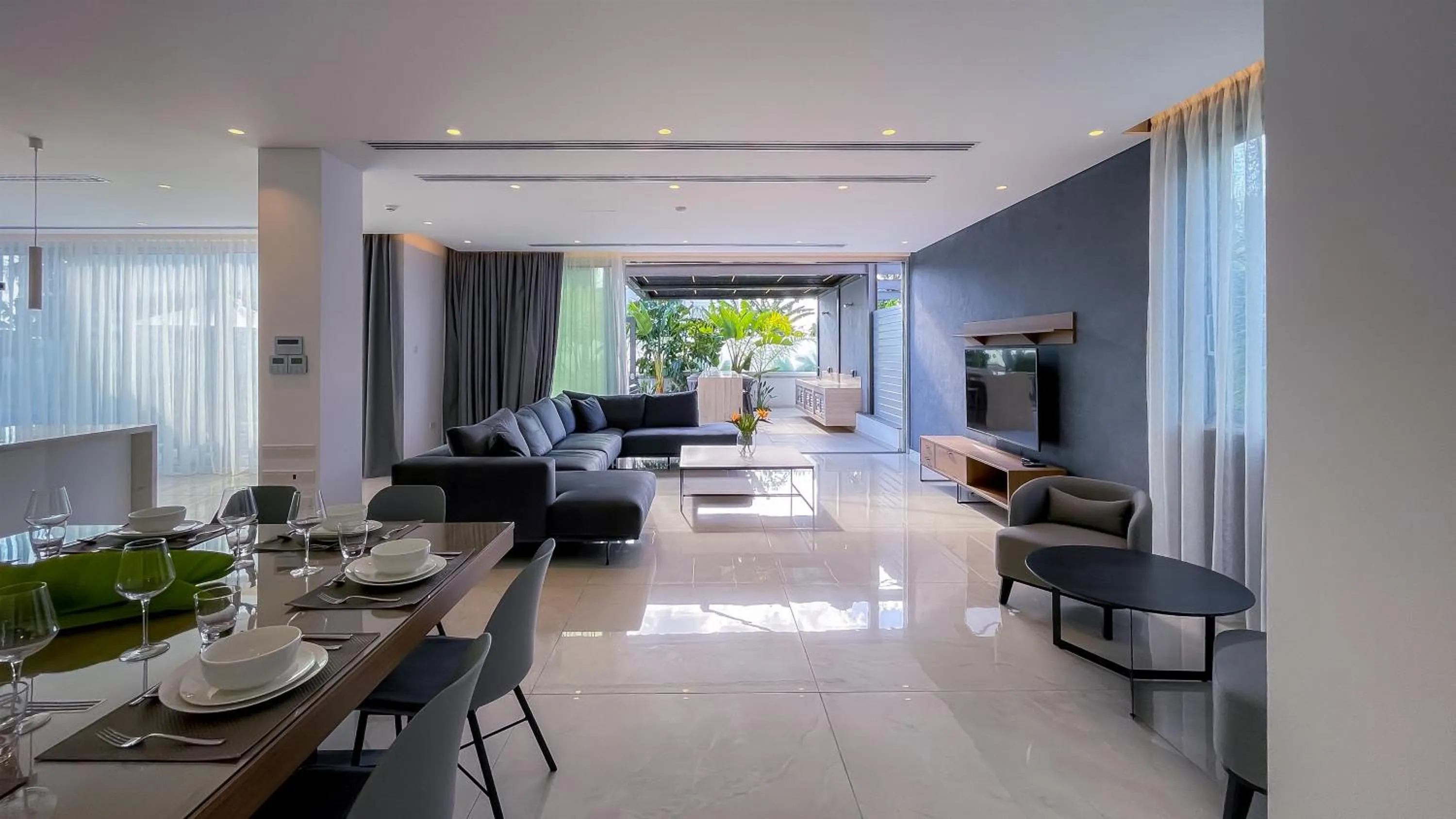 Living room in Vivo Mare Beachfront-Seaview Villas