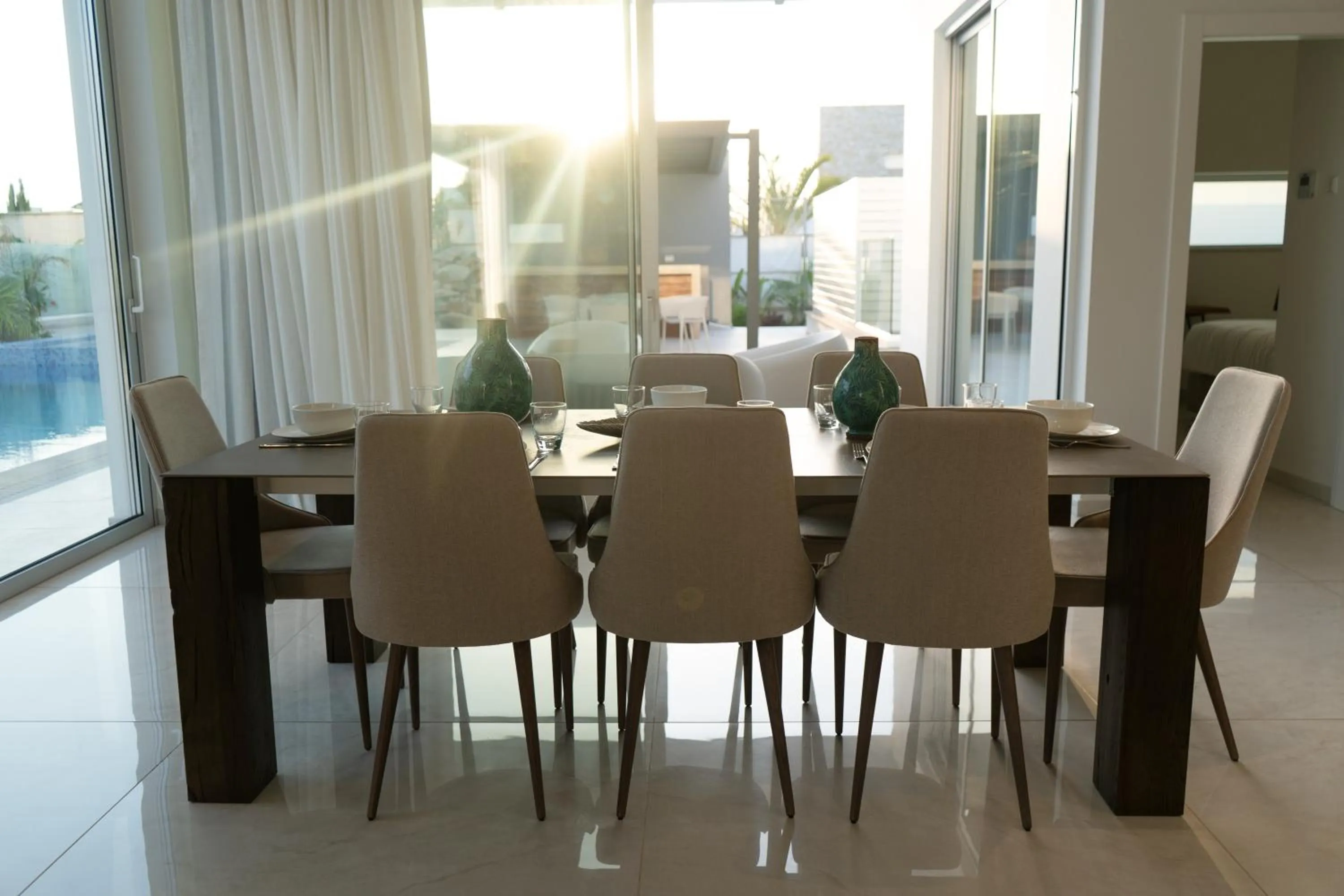 Dining area in Vivo Mare Beachfront-Seaview Villas