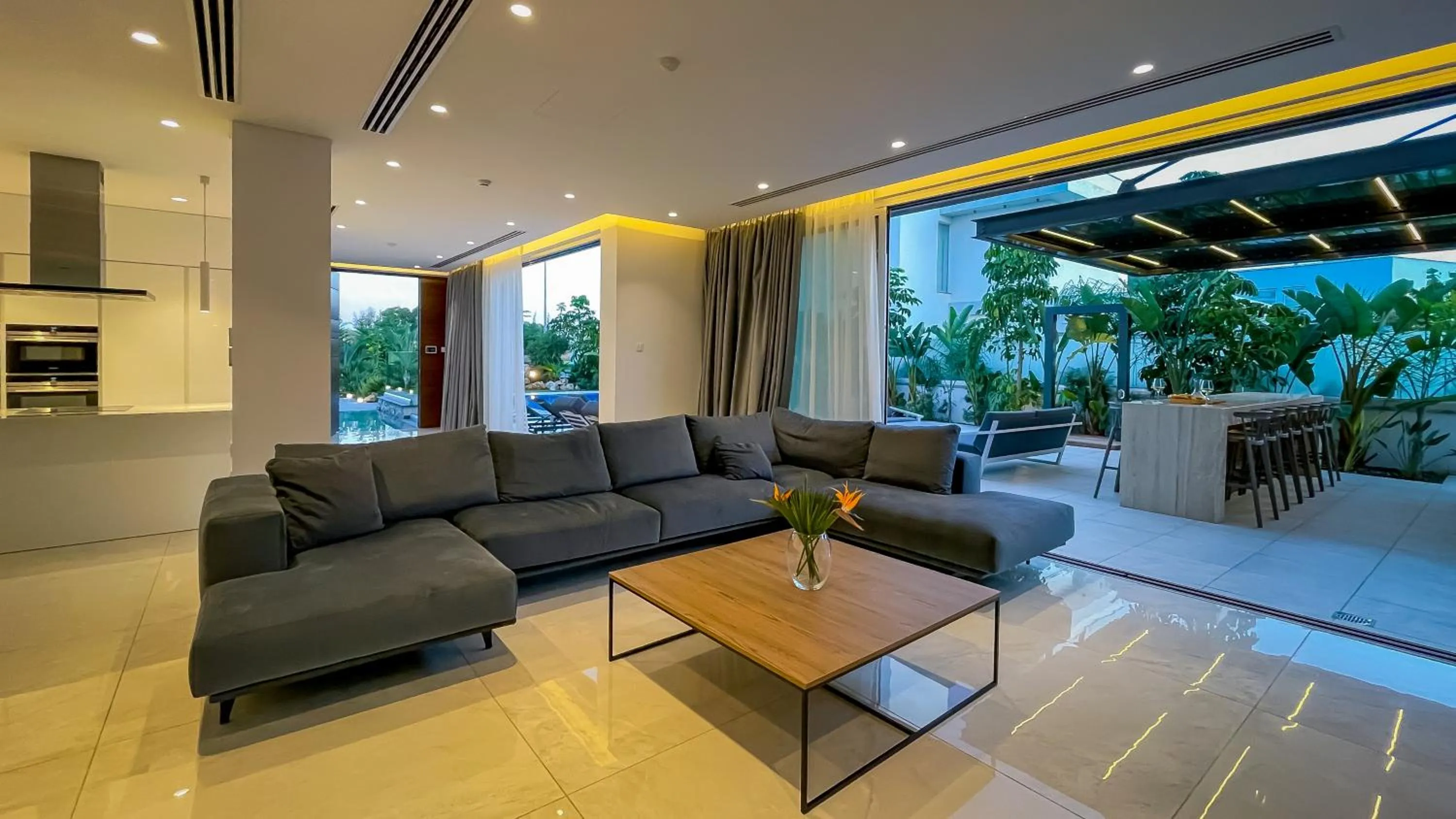 Seating area in Vivo Mare Beachfront-Seaview Villas