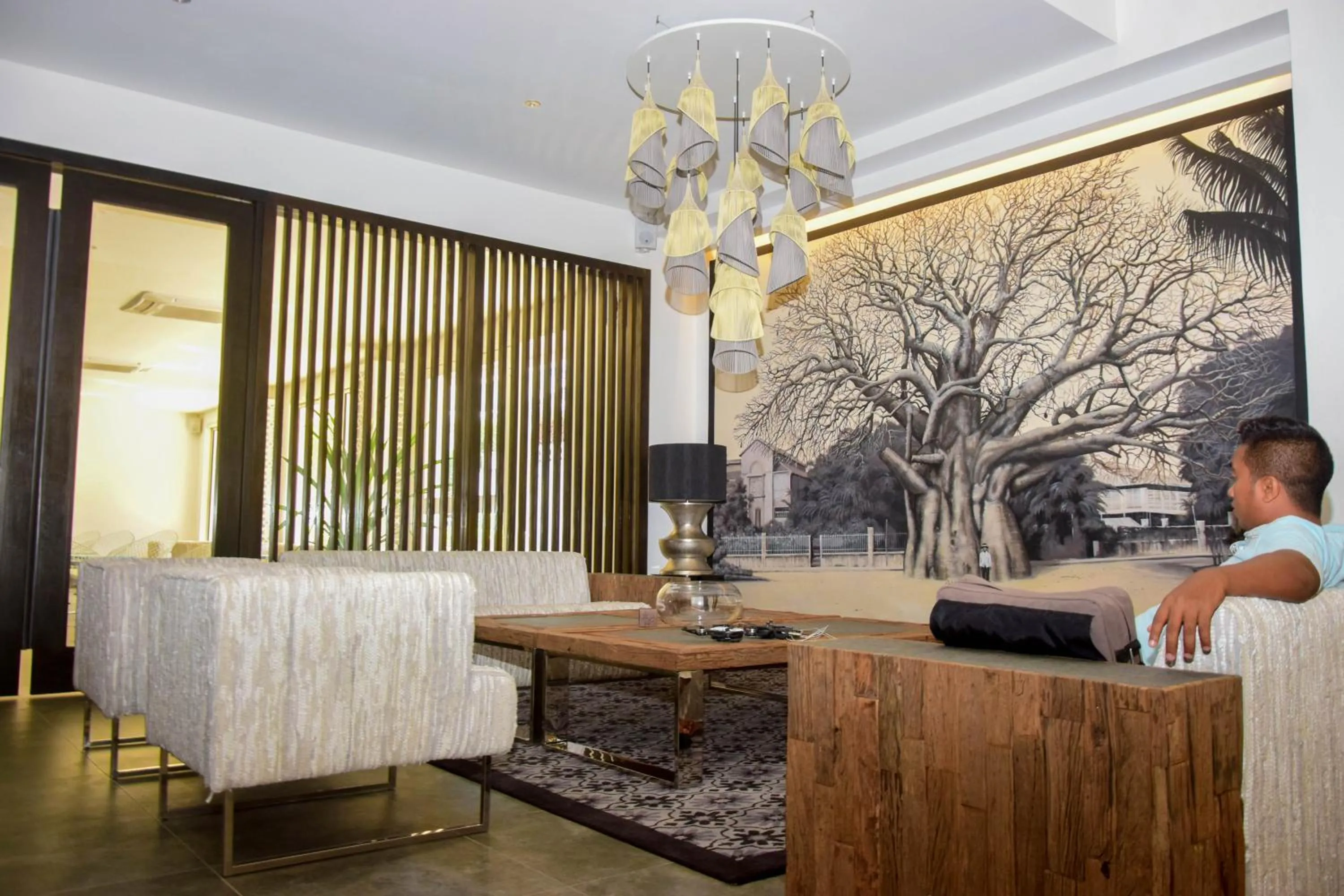 Lobby or reception in Baobab Tree Hôtel & Spa