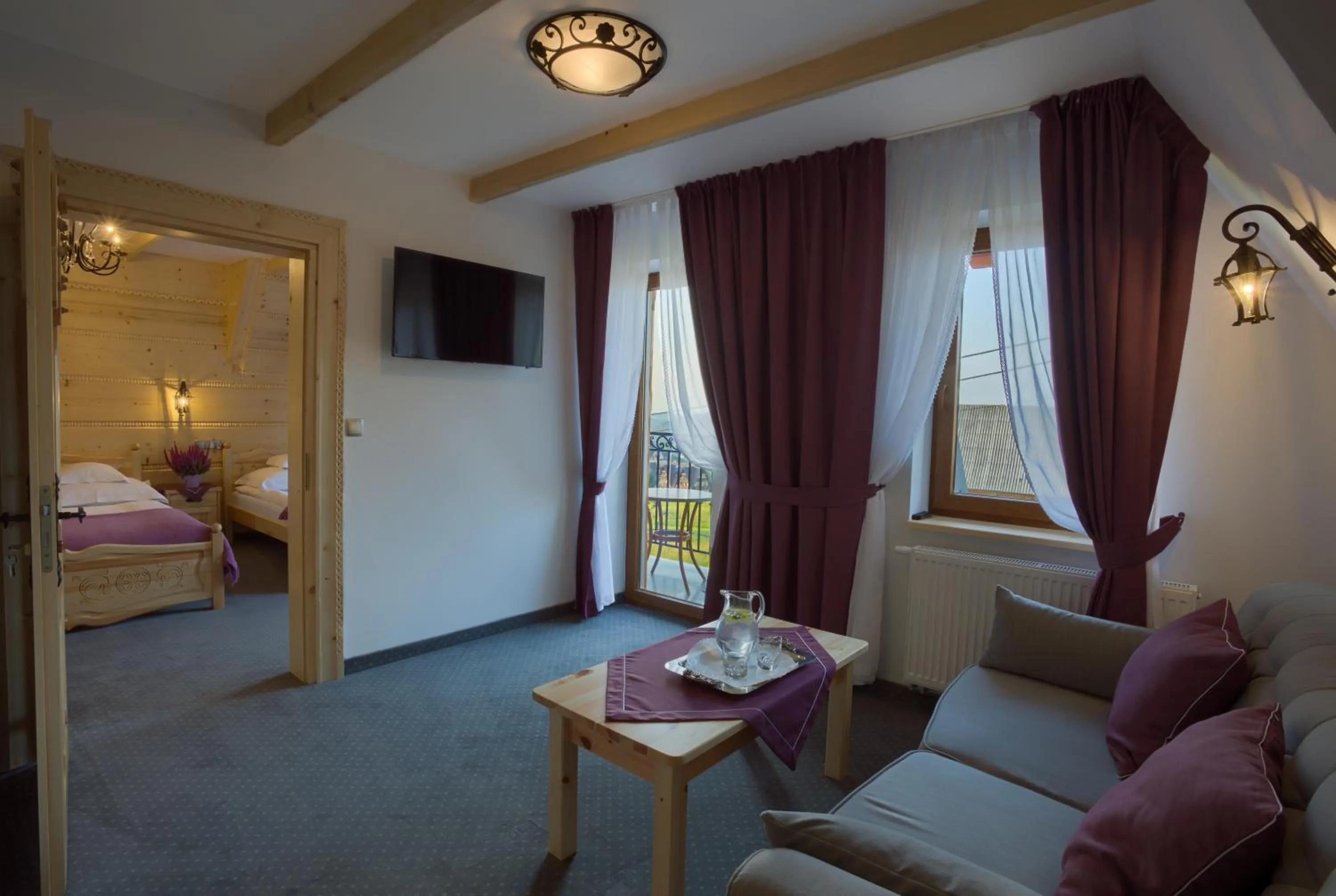 Bathroom, Bed in ECO Willa Grand Karpatia Ski&Wellness