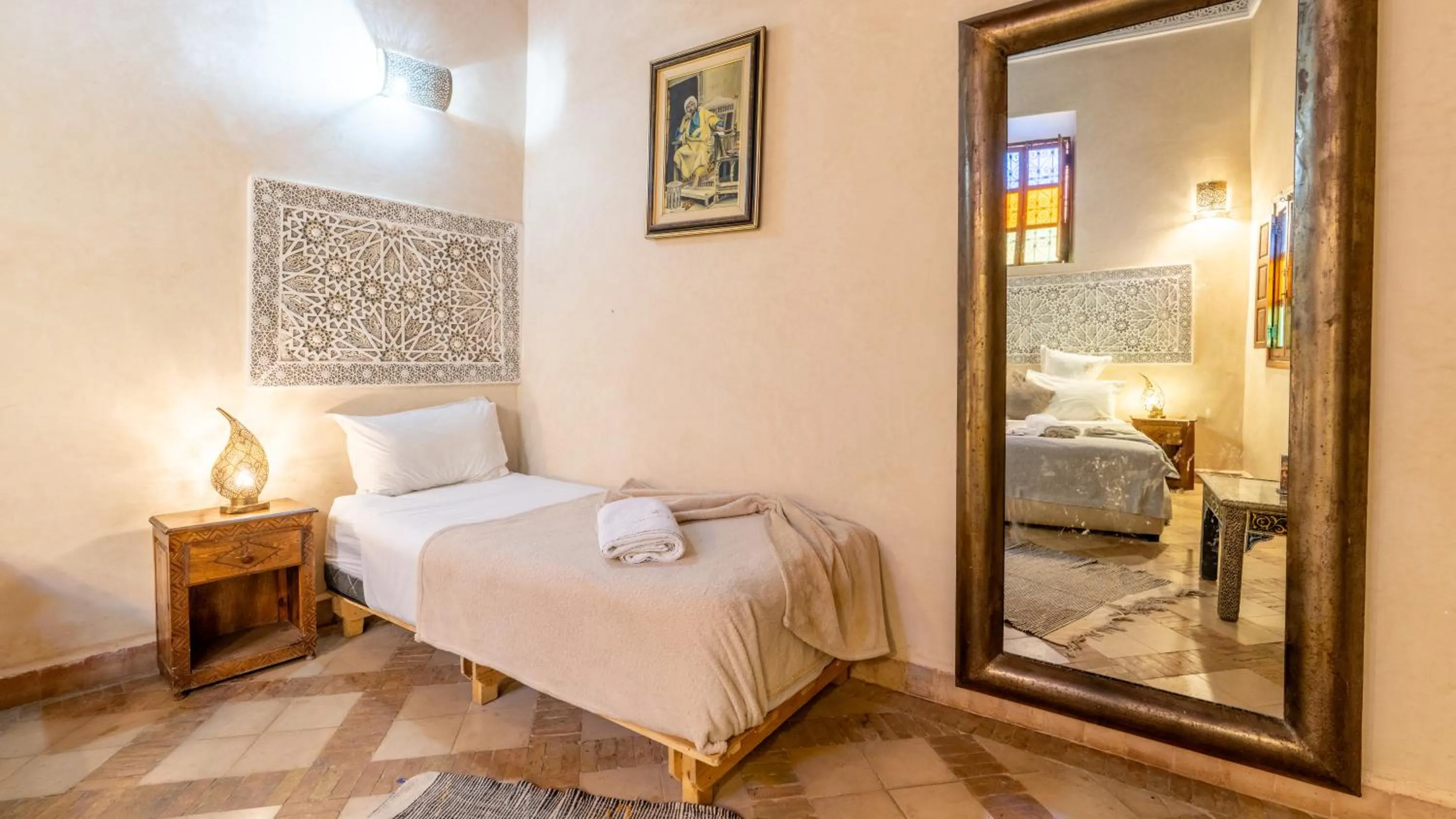 Bed in Riad Abaka hotel & boutique