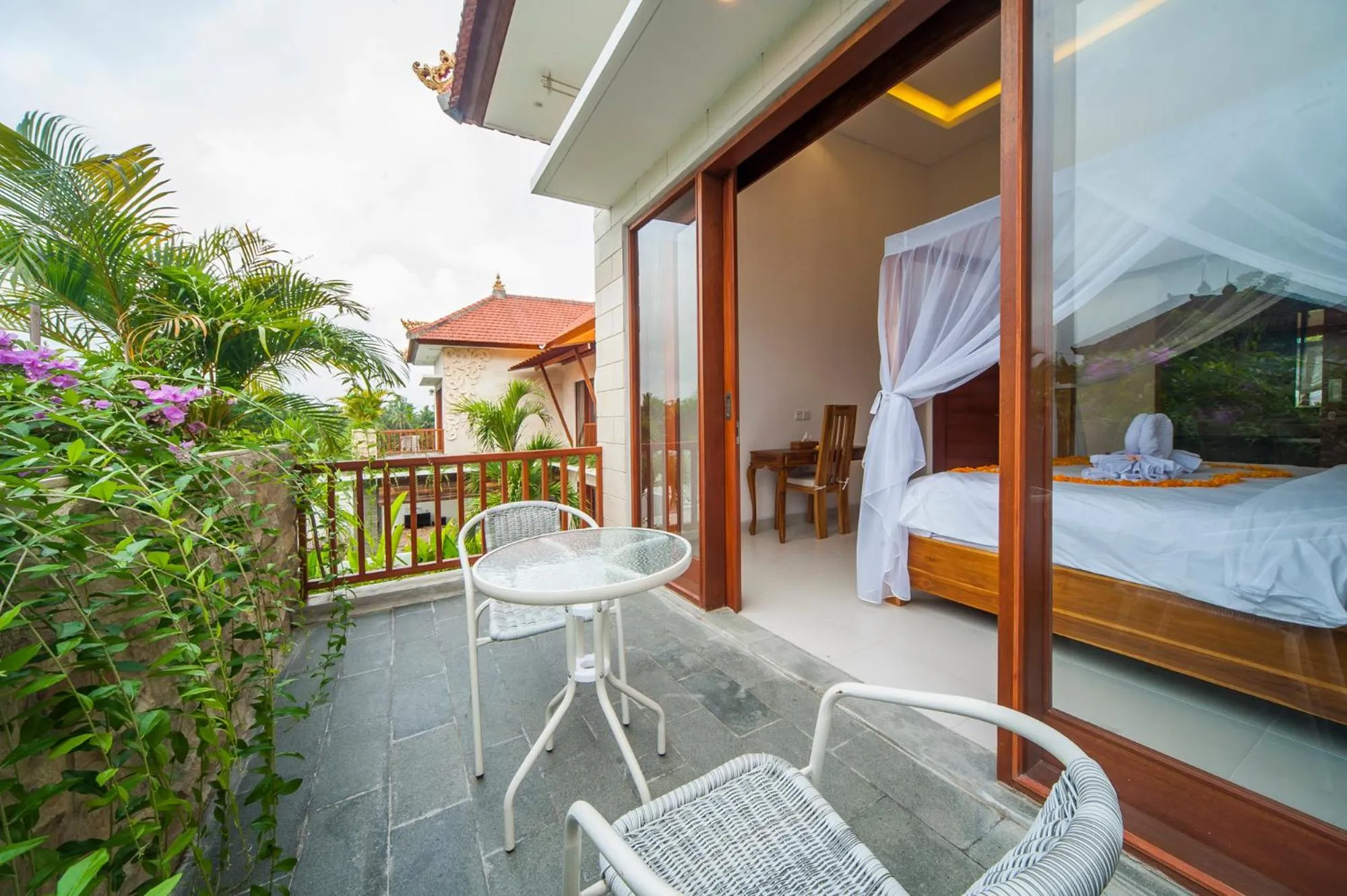 Balcony/Terrace, Bed in Villa Ubud Hill