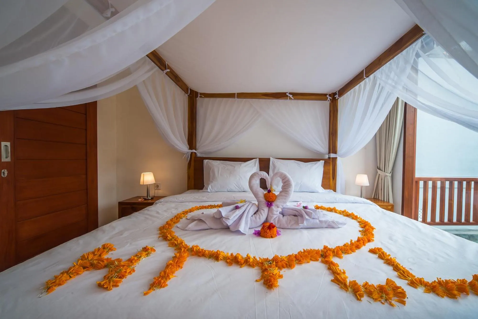 Bed in Villa Ubud Hill