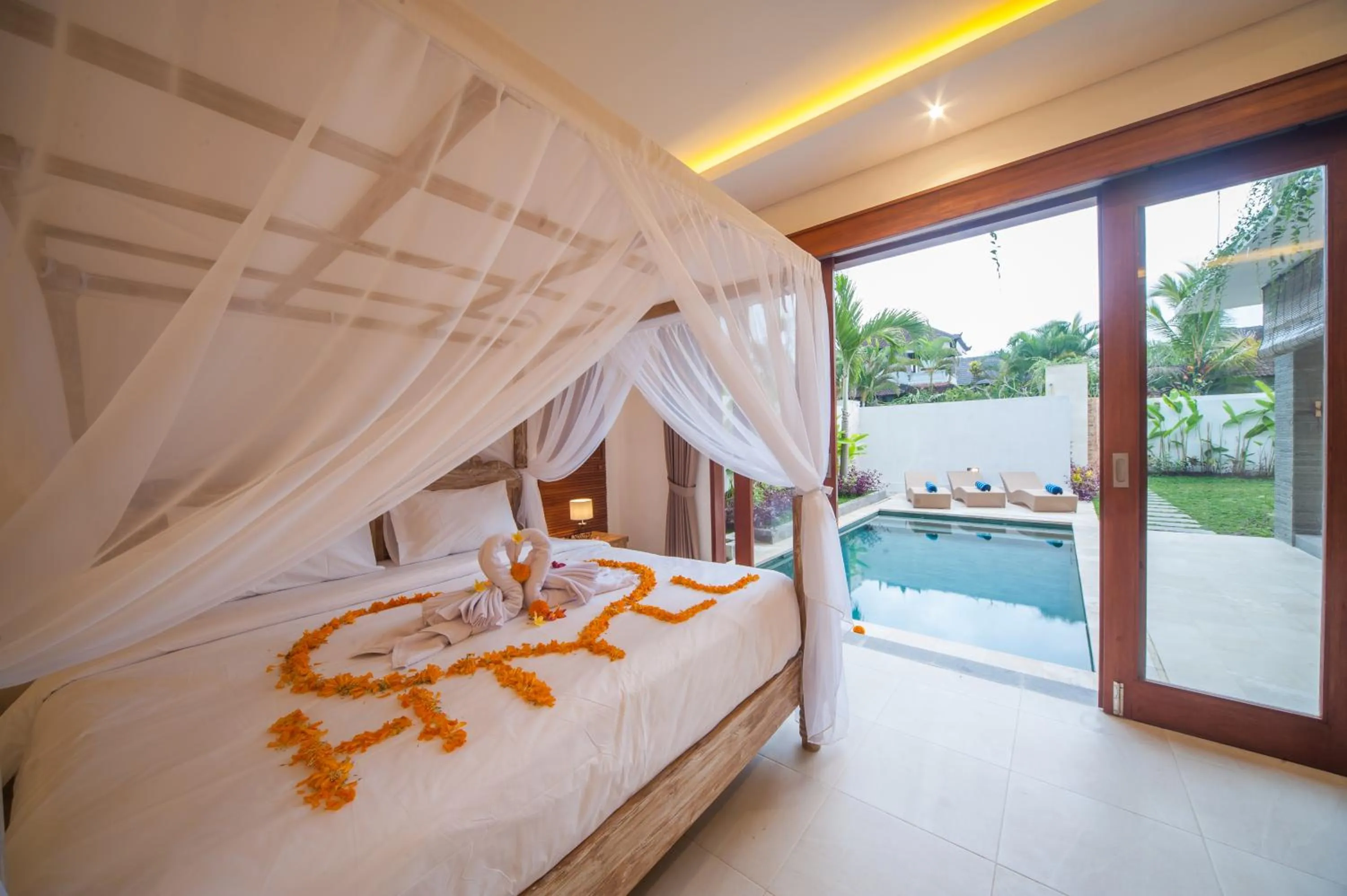 Bed in Villa Ubud Hill