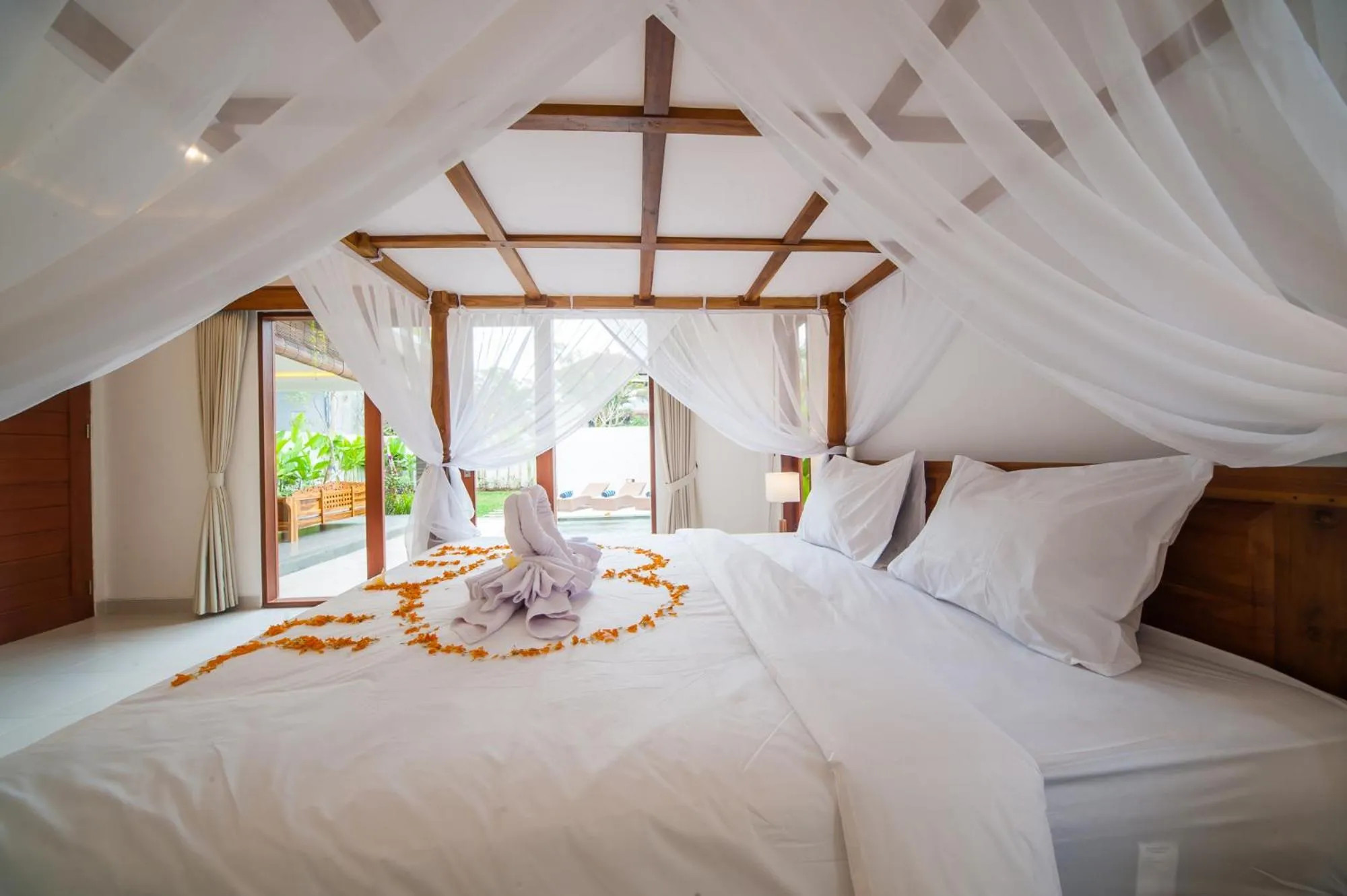 Bed in Villa Ubud Hill