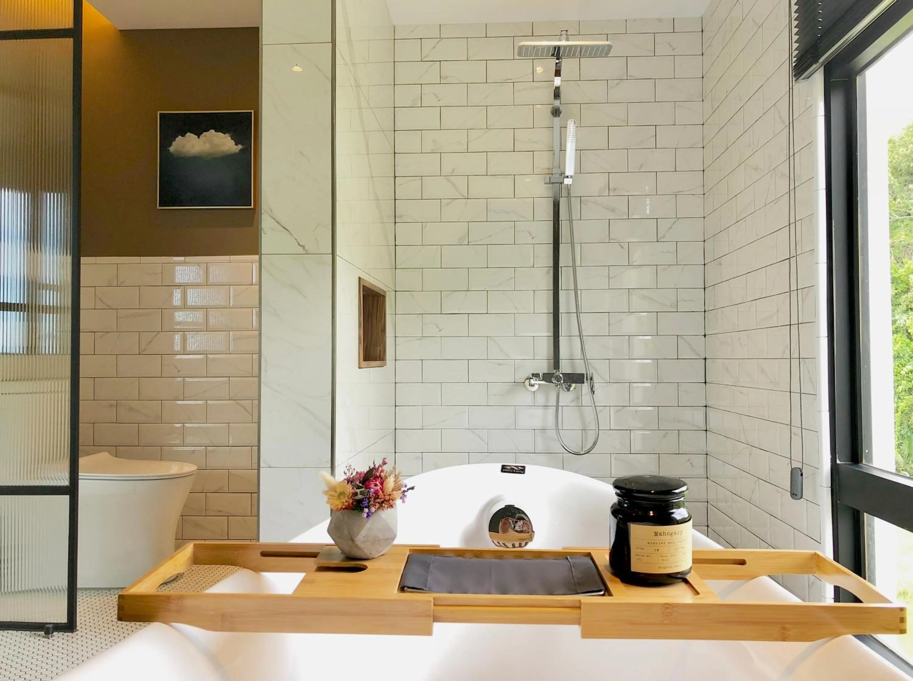 Shower, Bed in Hotel Everyday Life