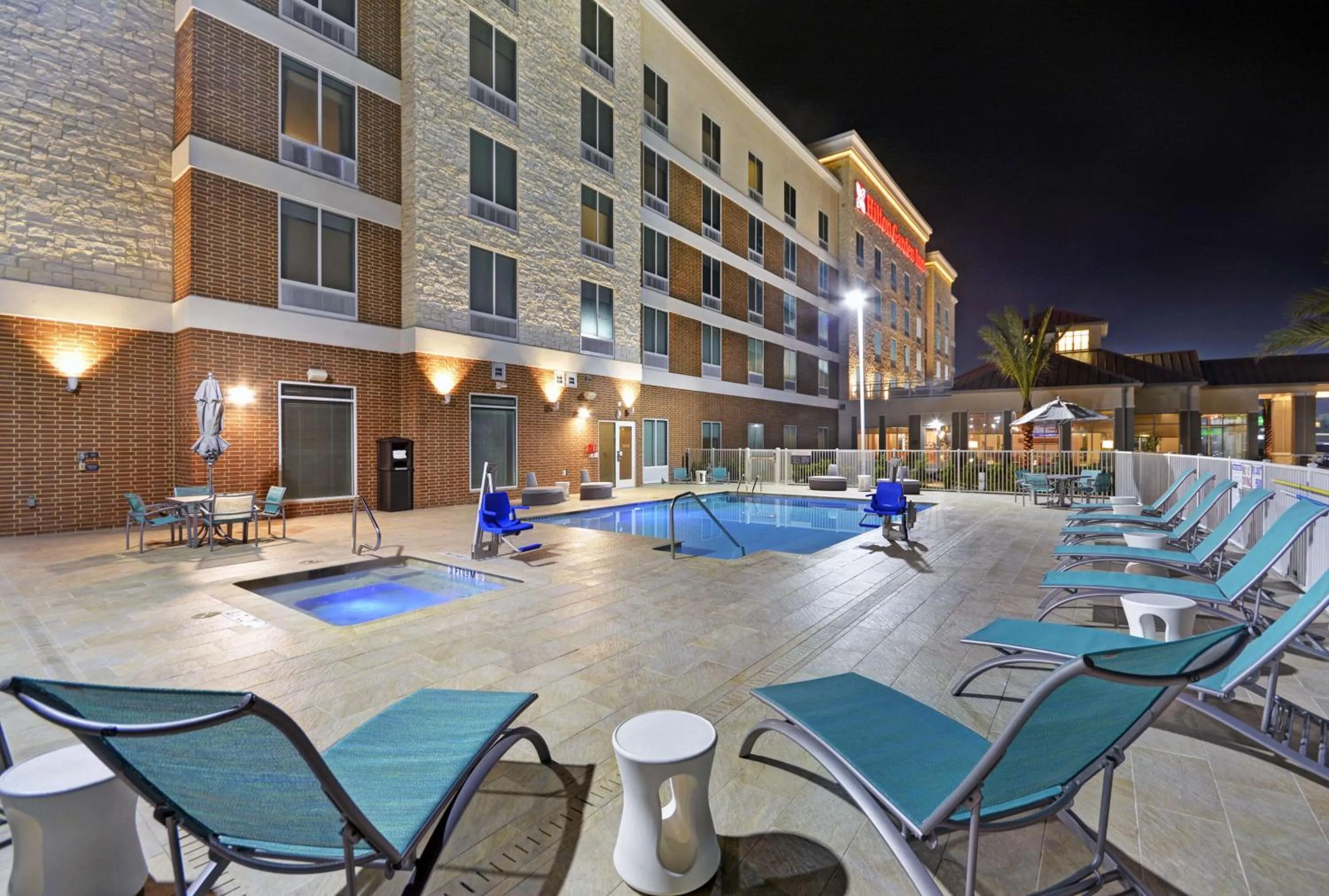 Pool view in Hilton Garden Inn Houston Hobby Airport