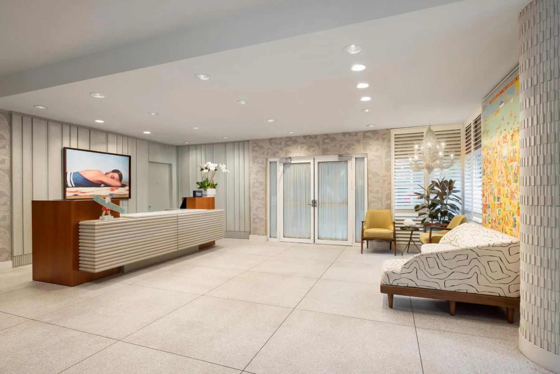 Lobby or reception, Bed in Hotel Continental Miami Beach, Tapestry Collection by Hilton