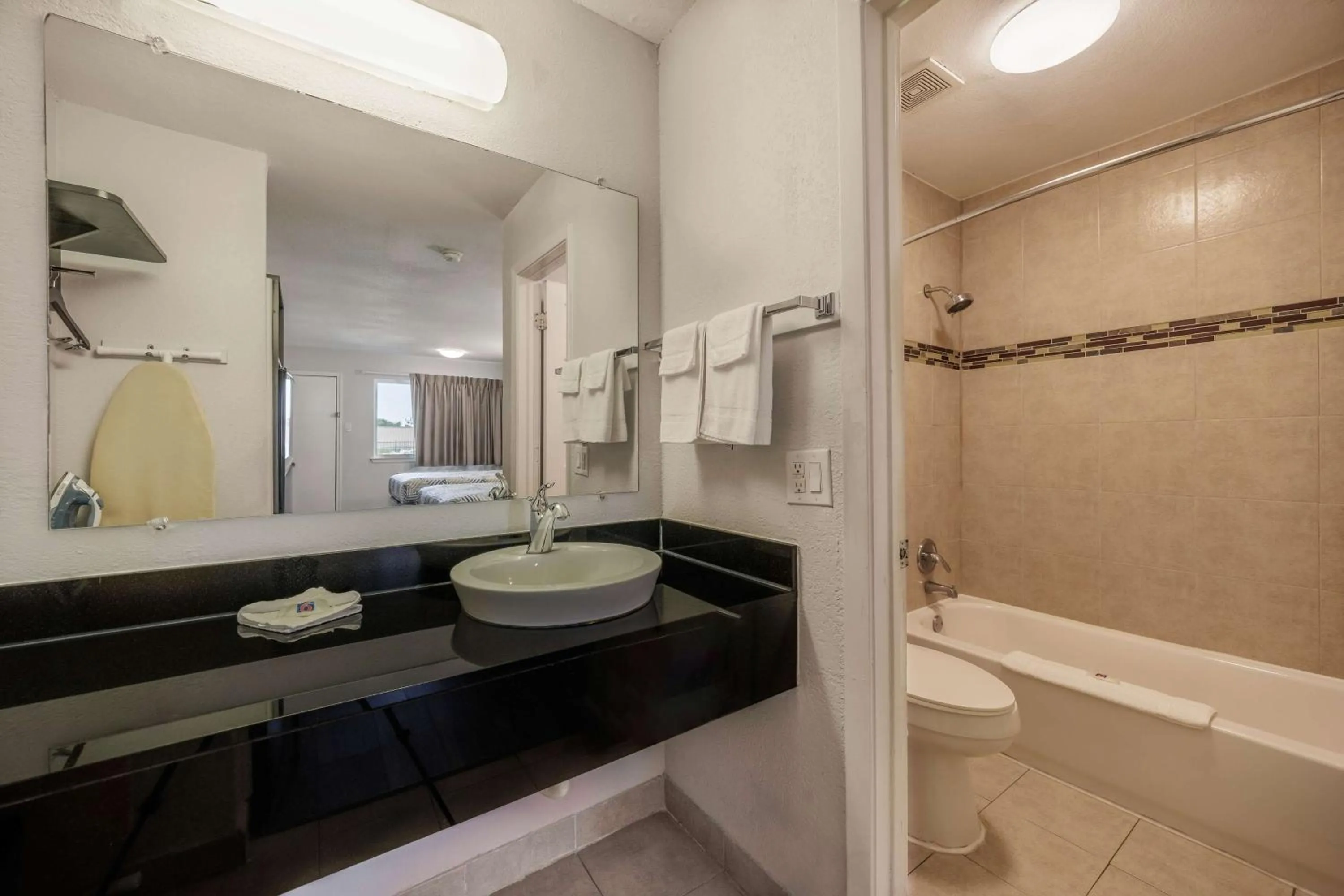 Bathroom in Studio 6 Fort Worth, TX - Stockyards East