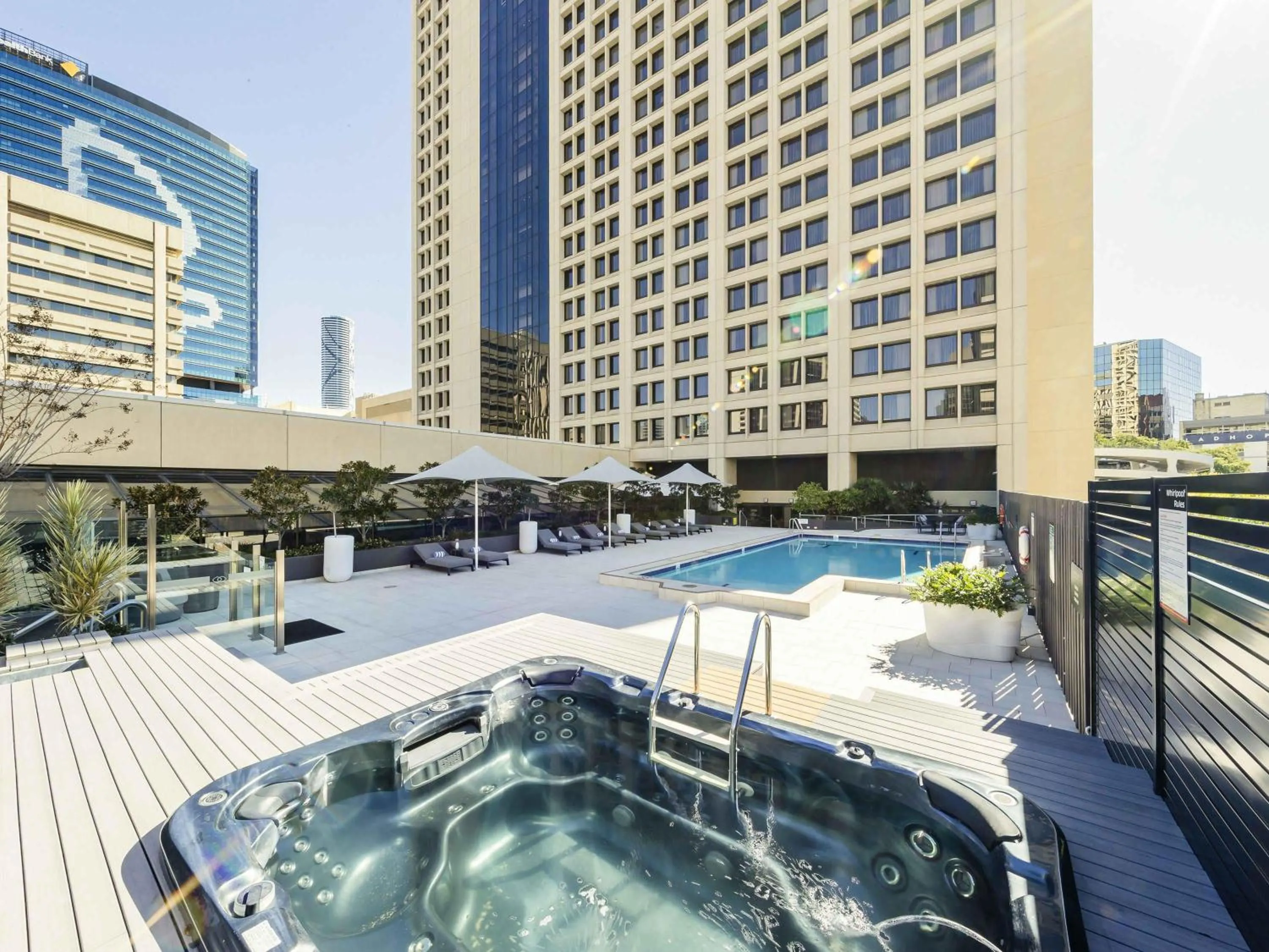 Pool view in Sofitel Brisbane Central