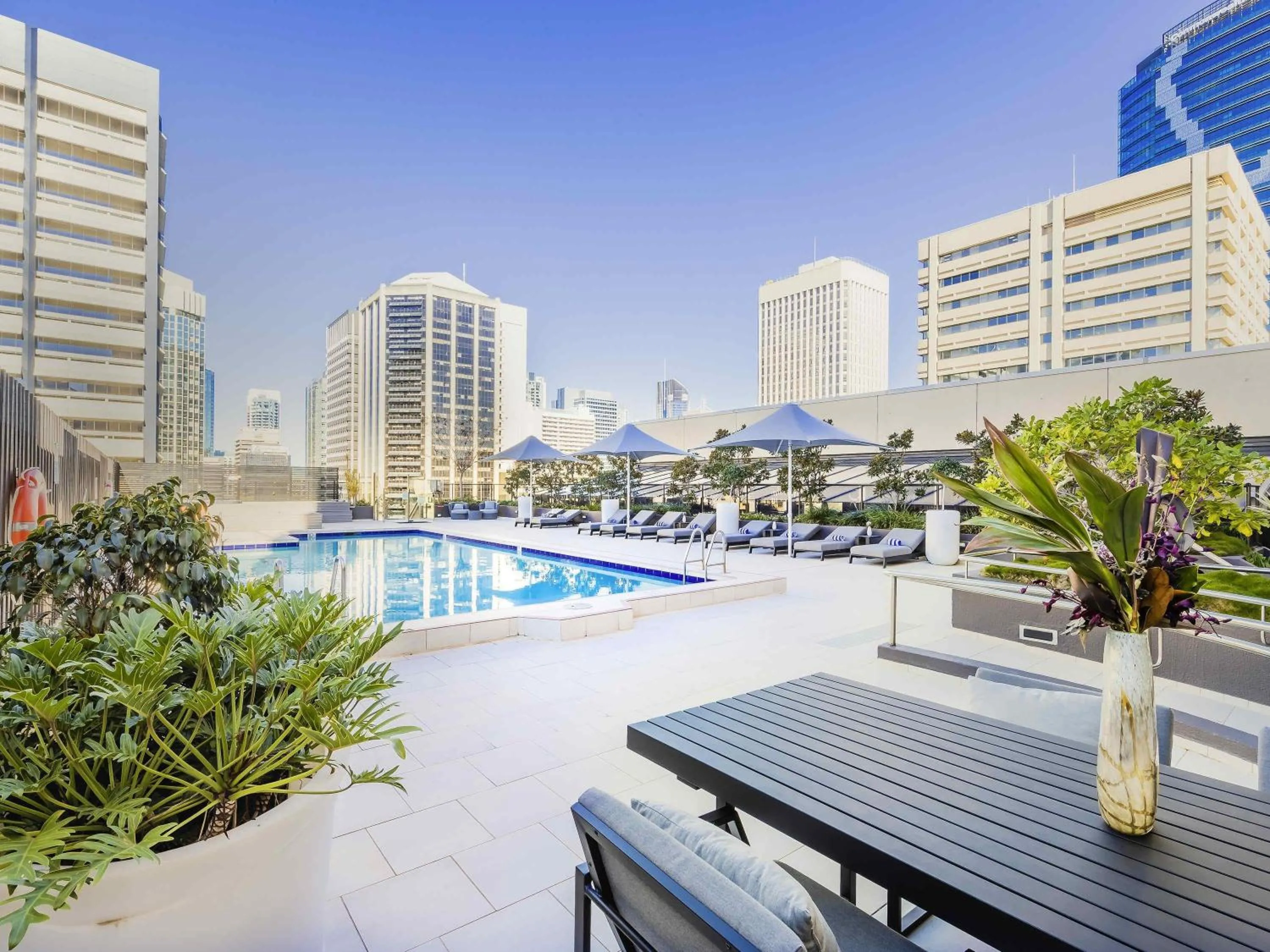 Pool view in Sofitel Brisbane Central