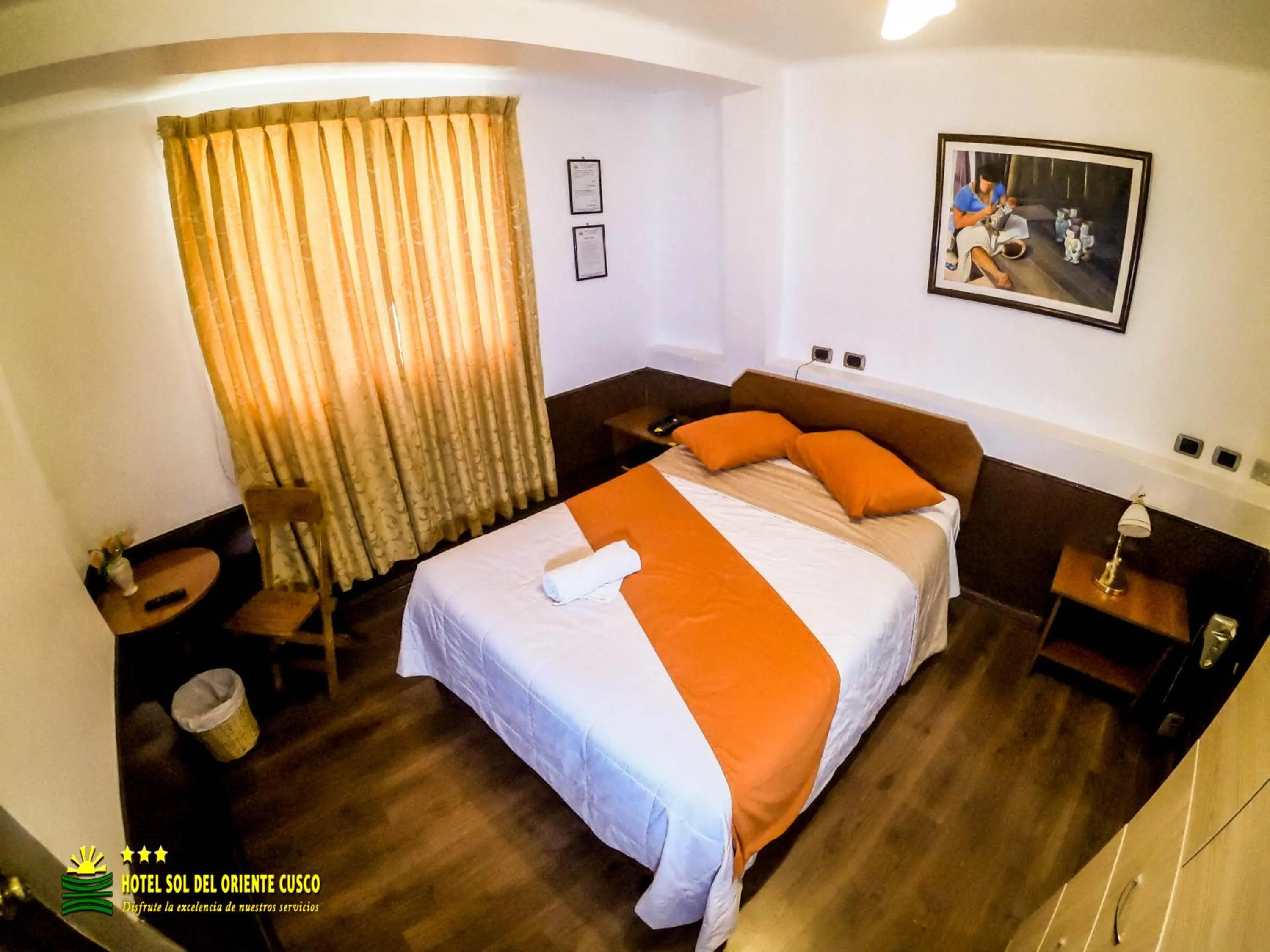 Bed in Hotel Sol del Oriente Cusco