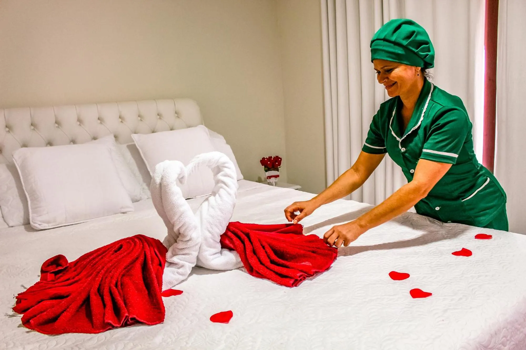 Bed in Hotel Três Palmeiras