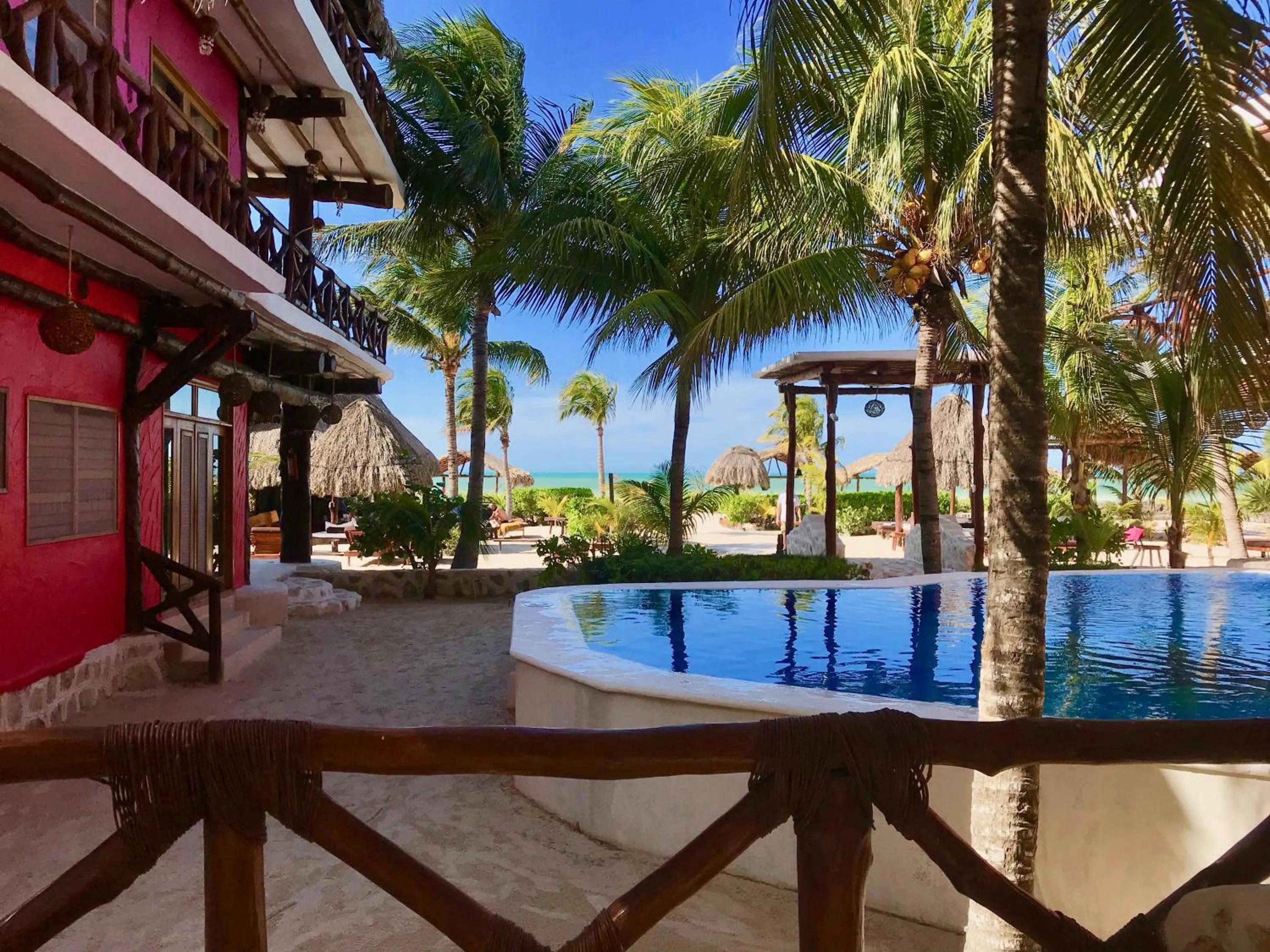 Pool view in Palapas del Sol