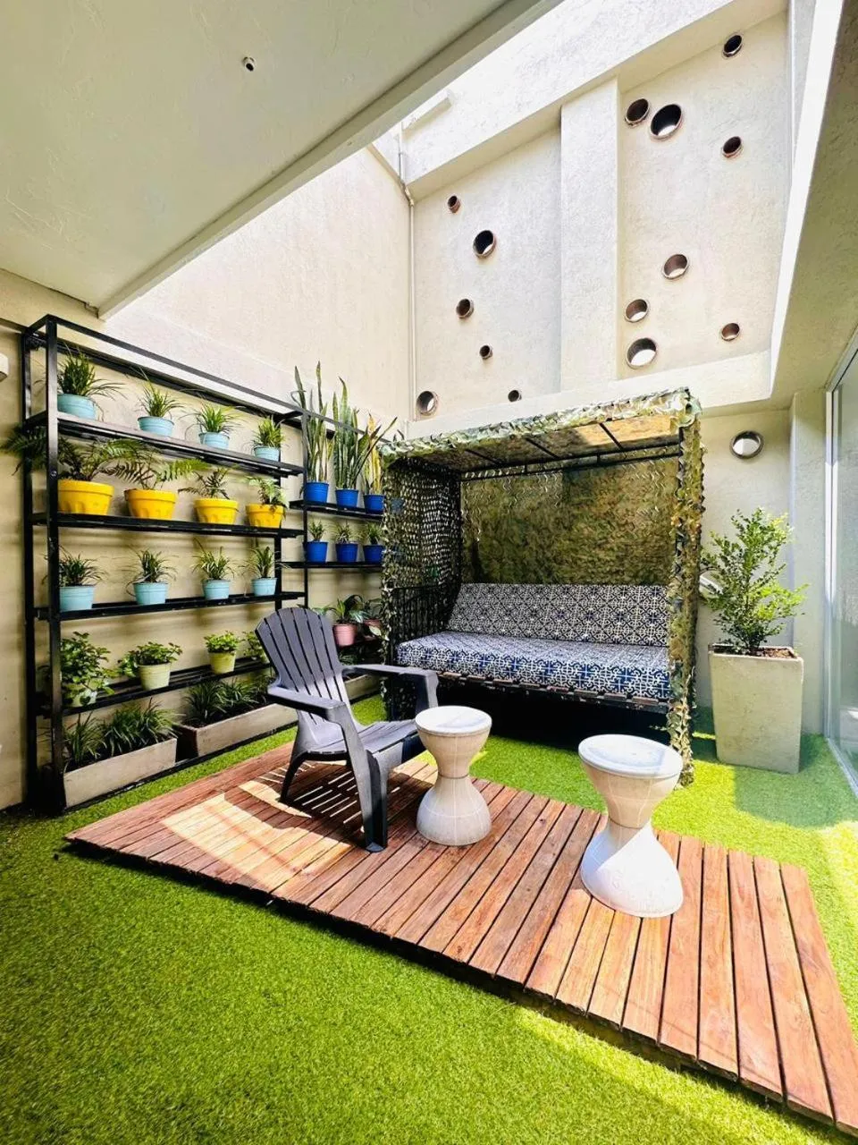 Patio in Hotel Living 55