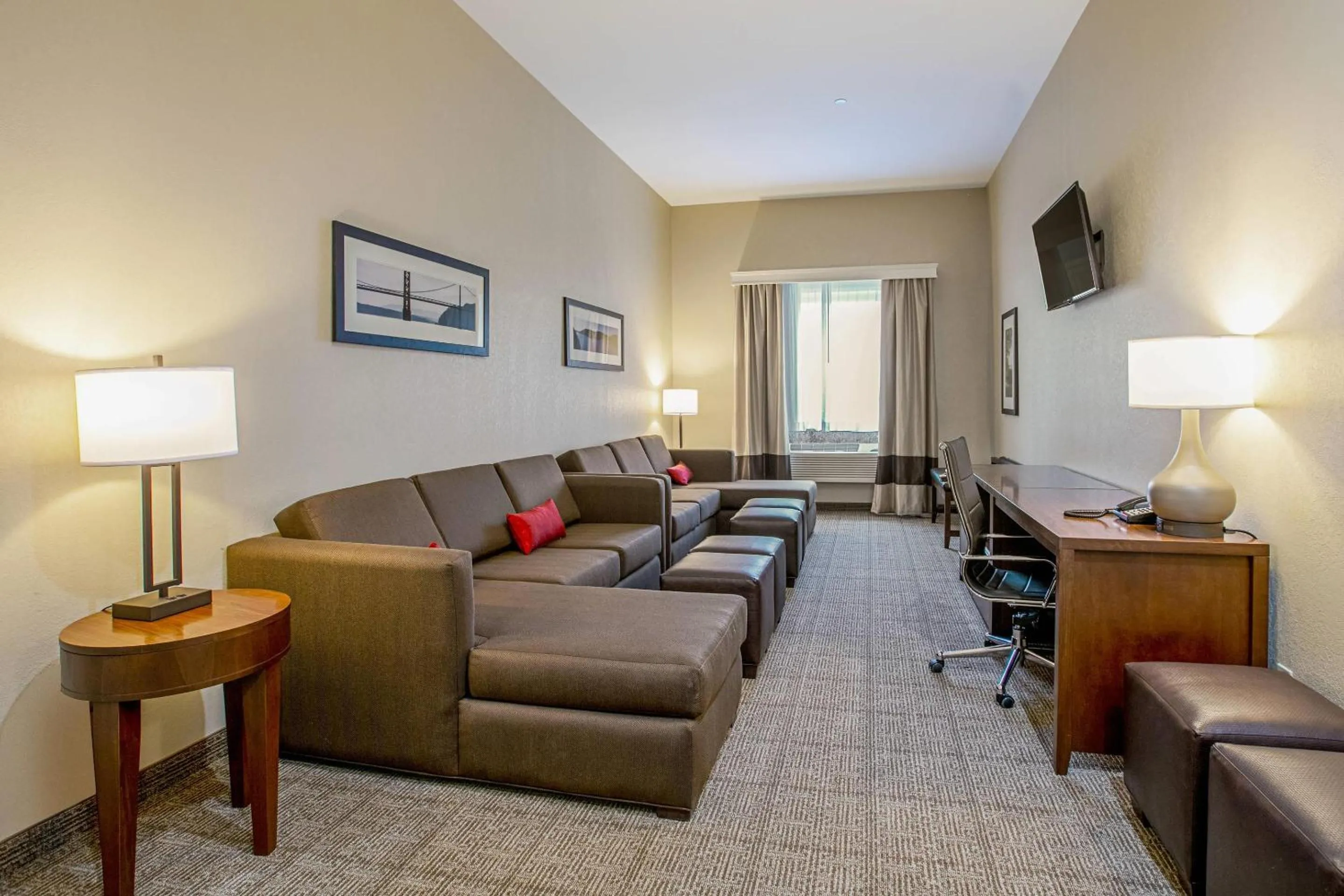 Bedroom in Comfort Suites Fishkill near Interstate 84