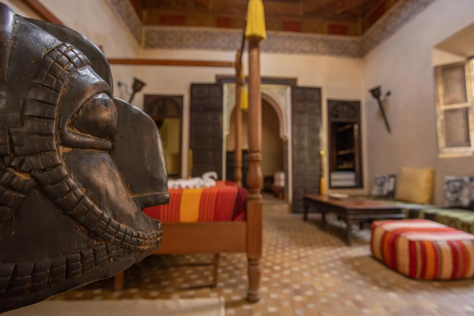 Bedroom, Bed in Riad Bamileke