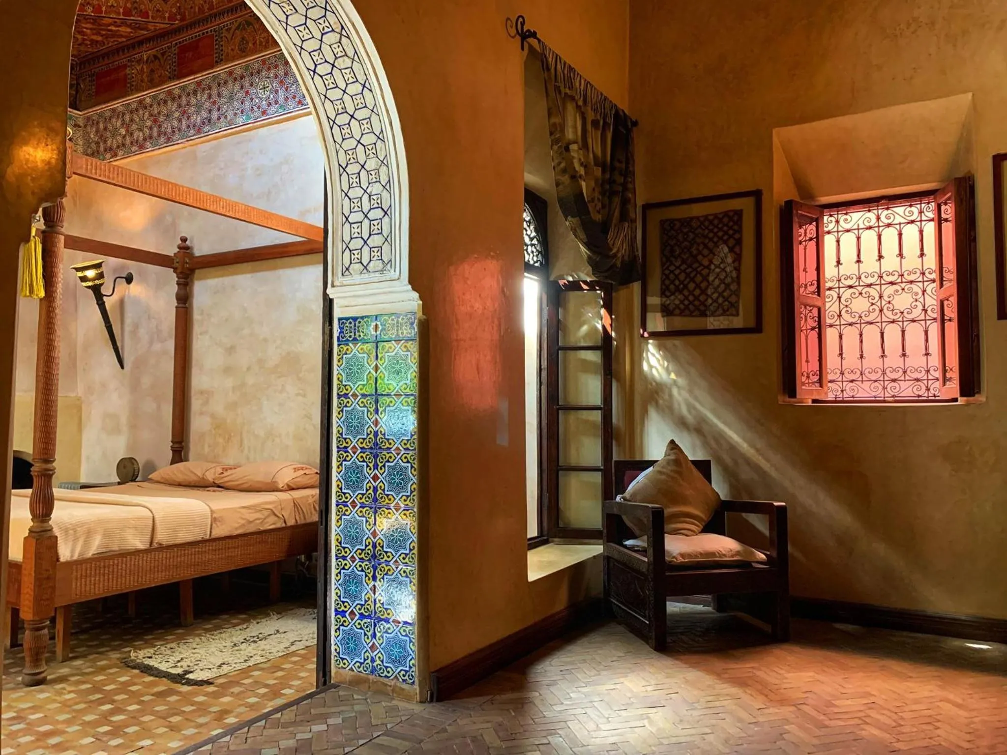 Bed in Riad Bamileke
