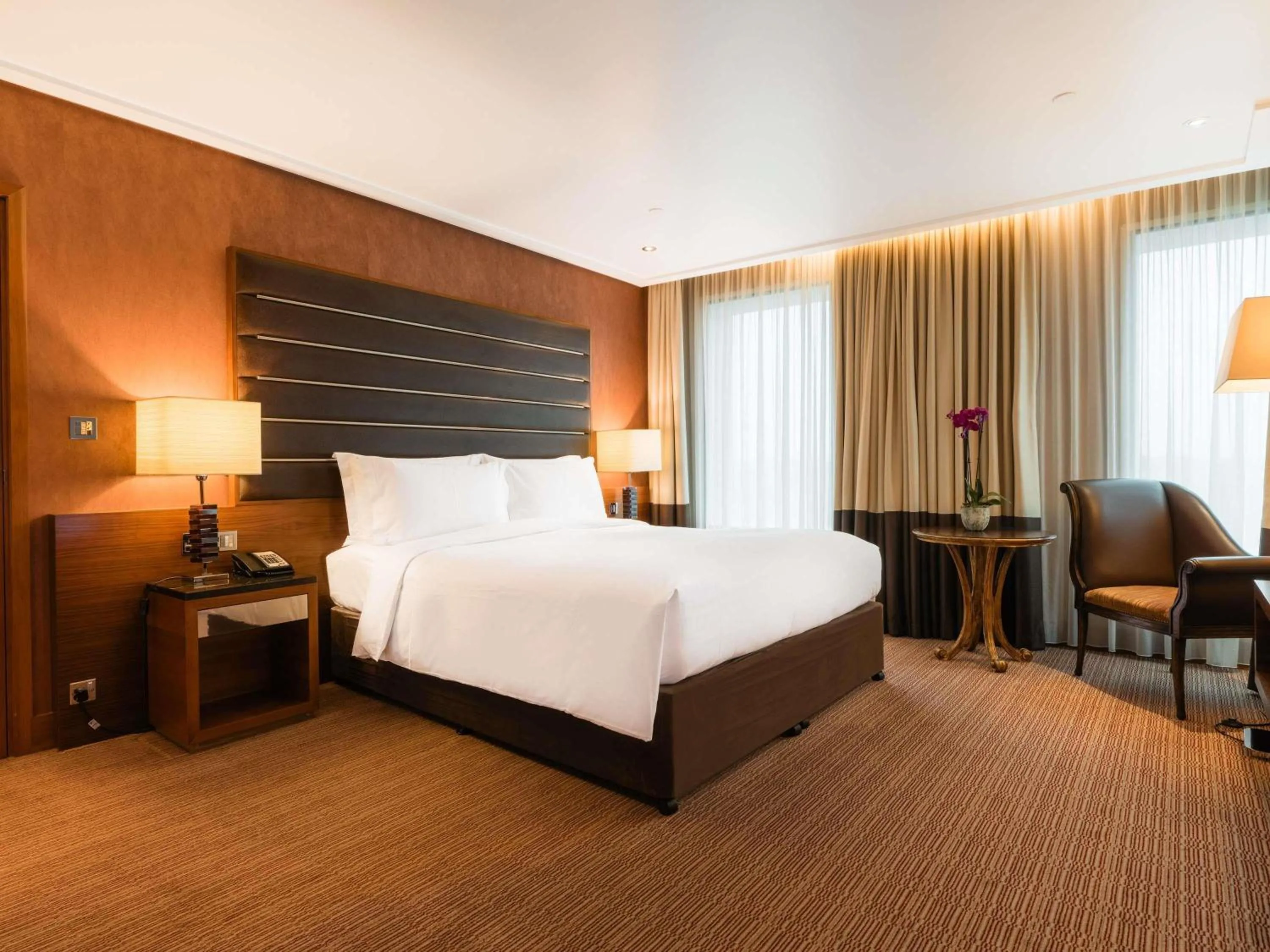 Bedroom, Bed in Sofitel London Heathrow