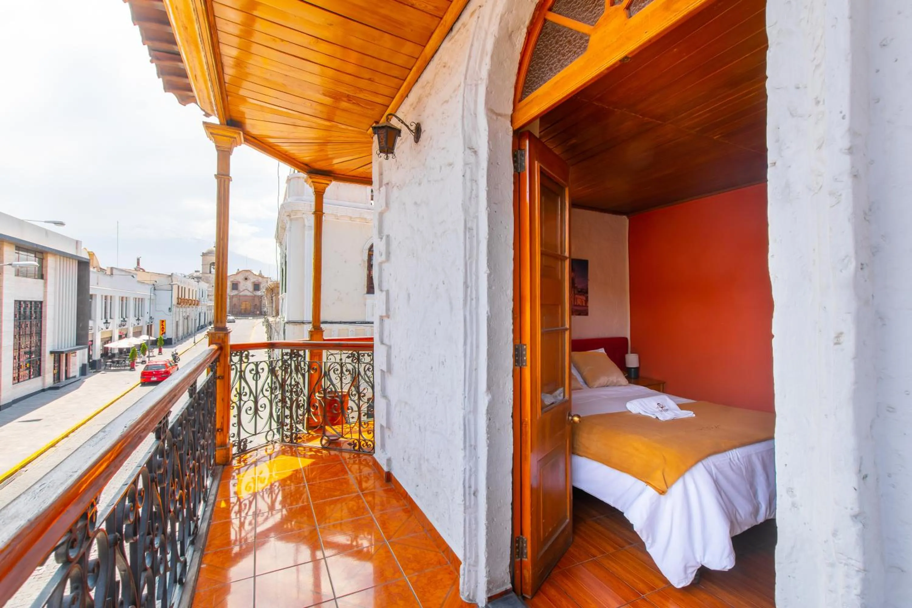 View (from property/room), Bed in Le Foyer Arequipa