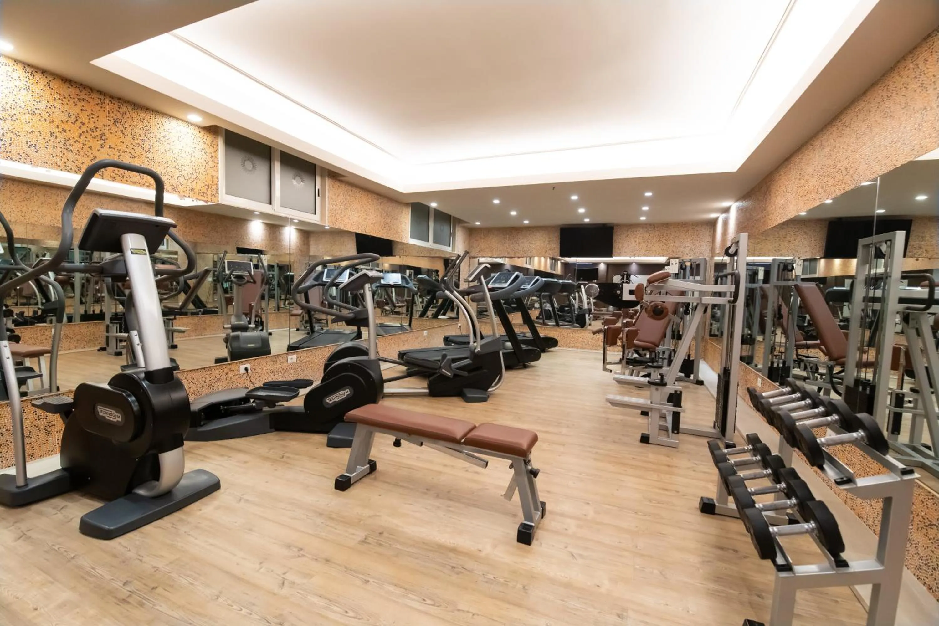 Fitness centre/facilities in Bianco Riccio Suite Hotel