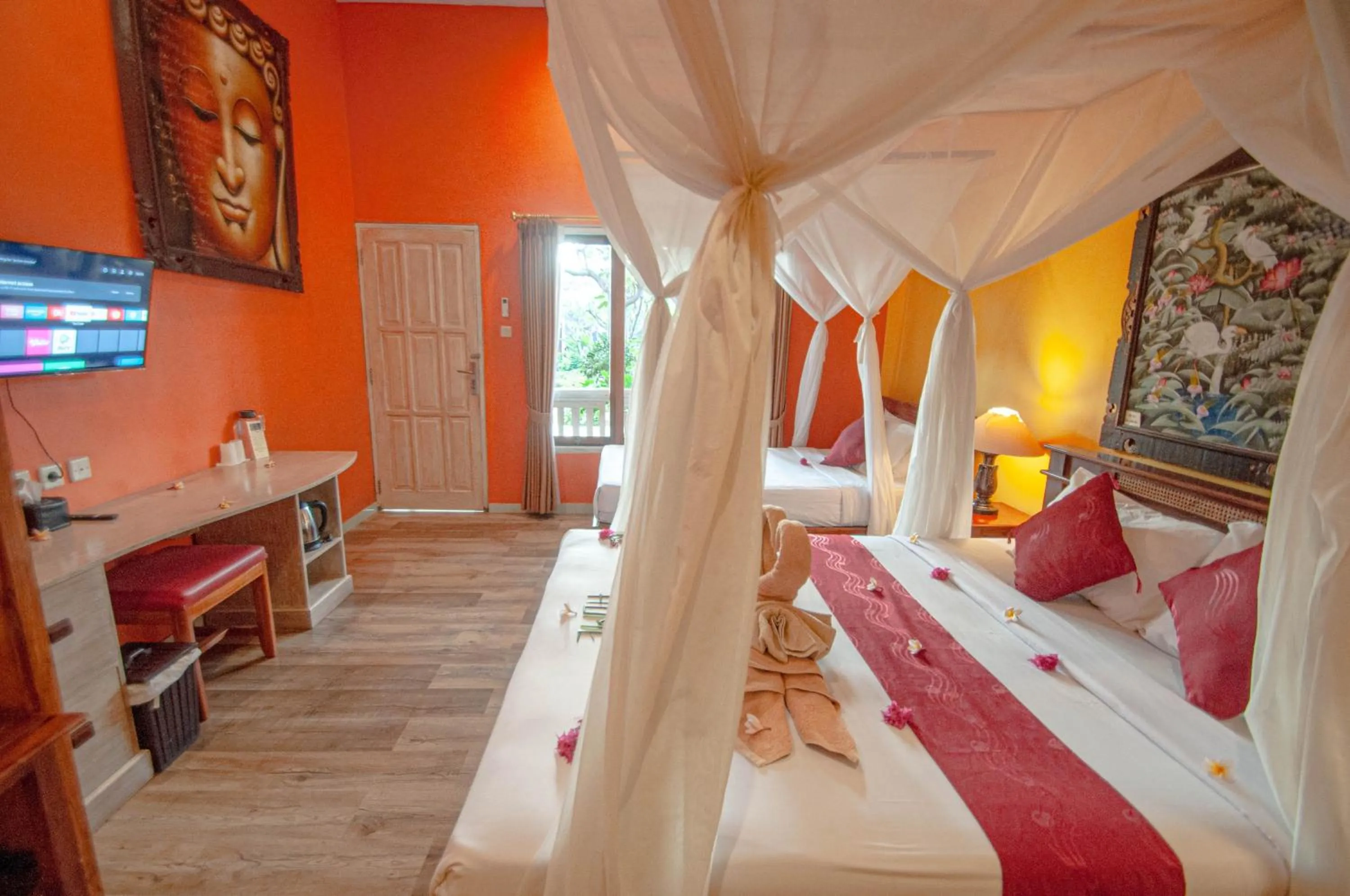 Bedroom, Bed in Kubuku Eco Dive Lodge and Yoga