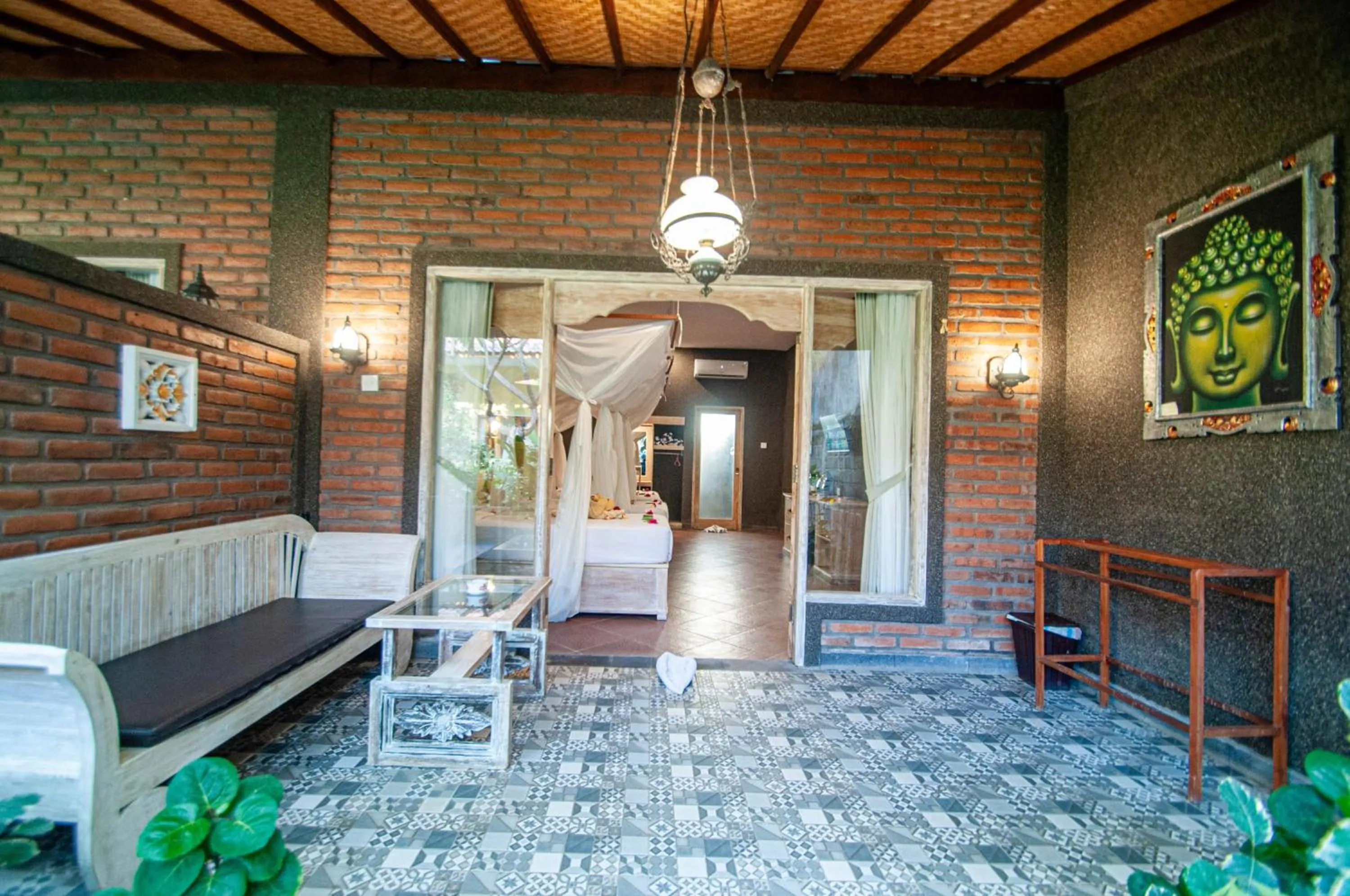 Seating area in Kubuku Eco Dive Lodge and Yoga