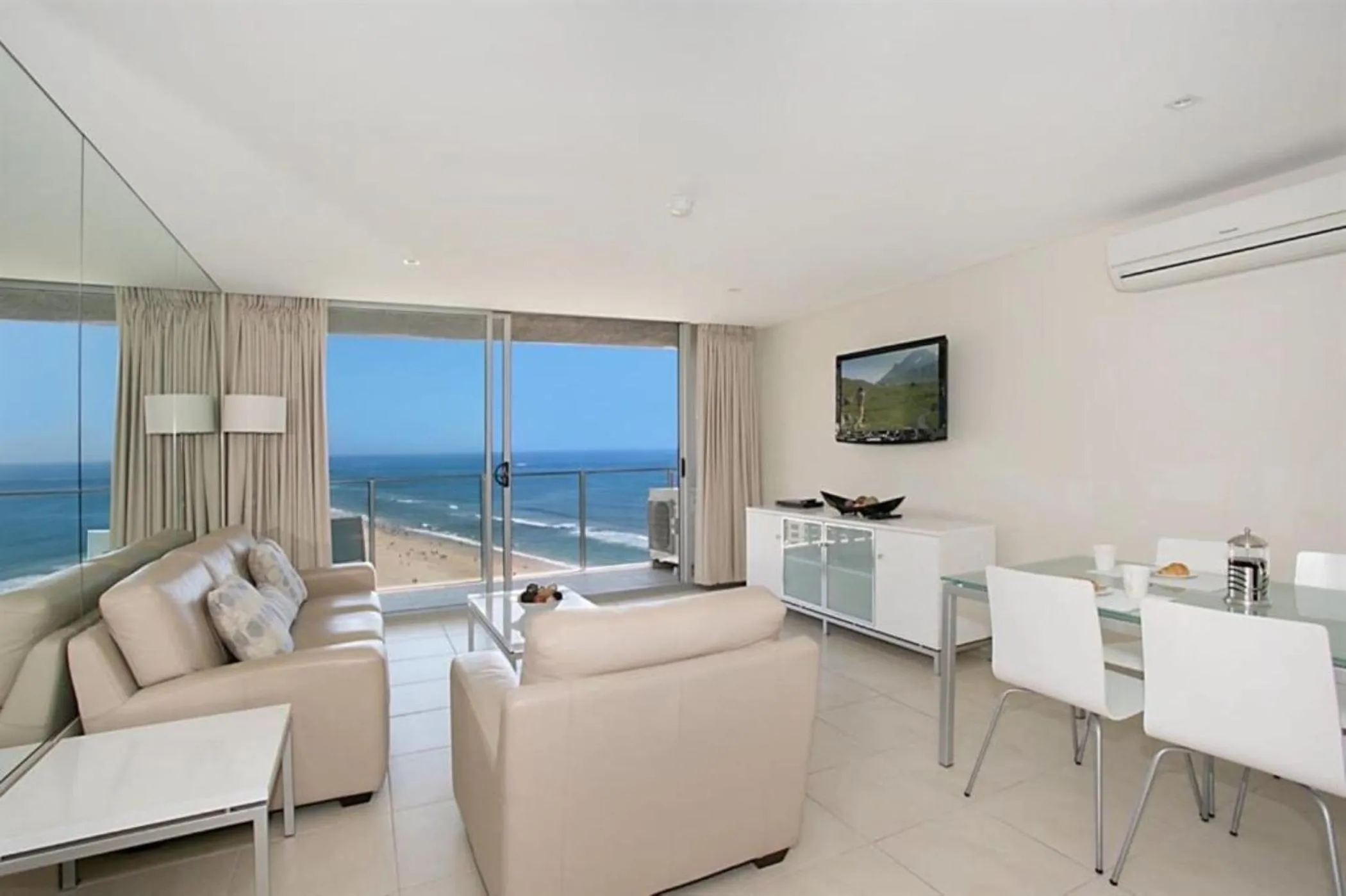 Living room in One The Esplanade Apartments on Surfers Paradise