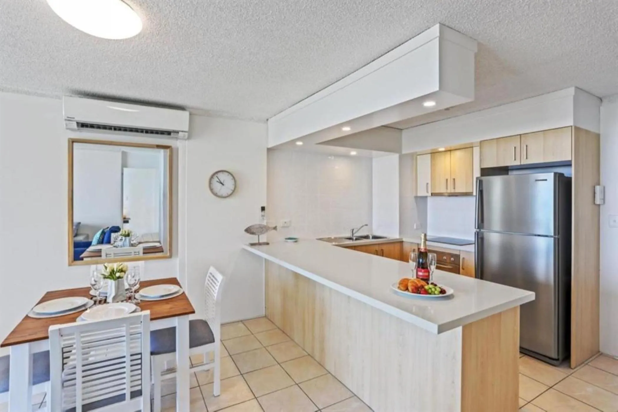 Kitchen or kitchenette in One The Esplanade Apartments on Surfers Paradise