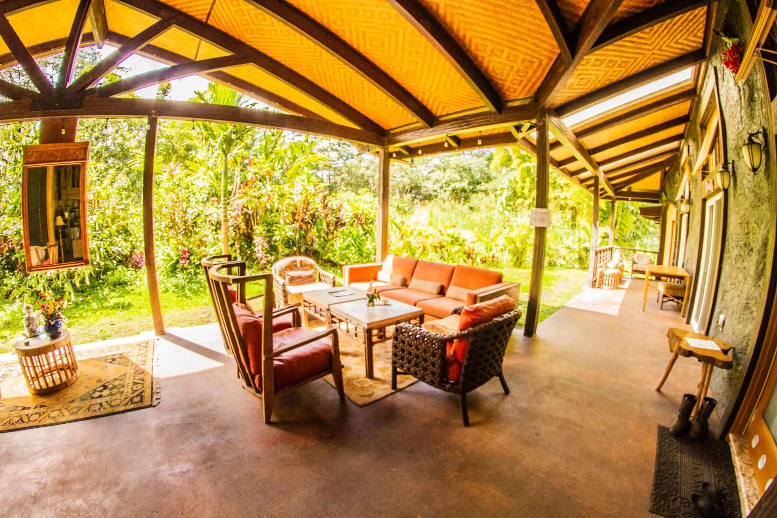 Patio in Hawaiian Sanctuary Eco Retreat Center