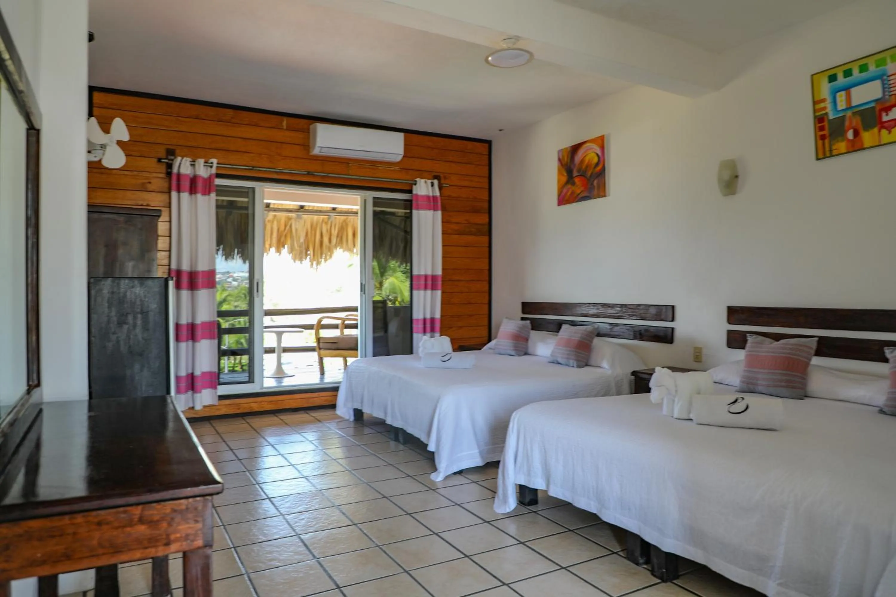 Bedroom, Bed in Bungalows Zicatela