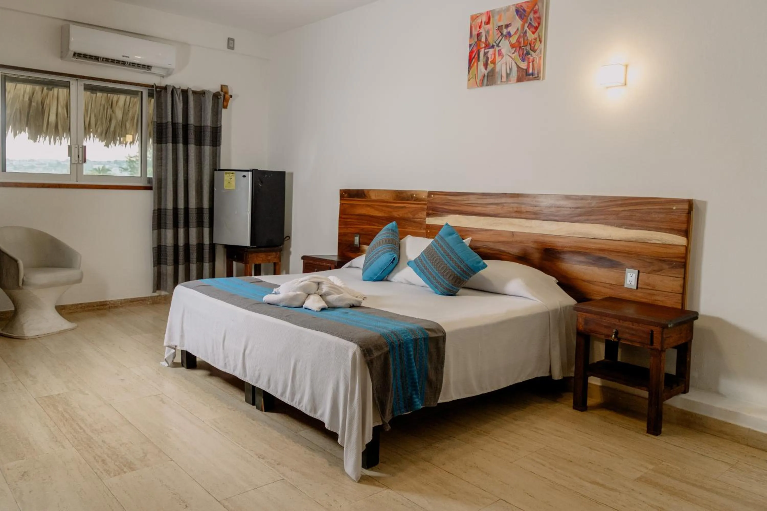 Bedroom, Bed in Bungalows Zicatela