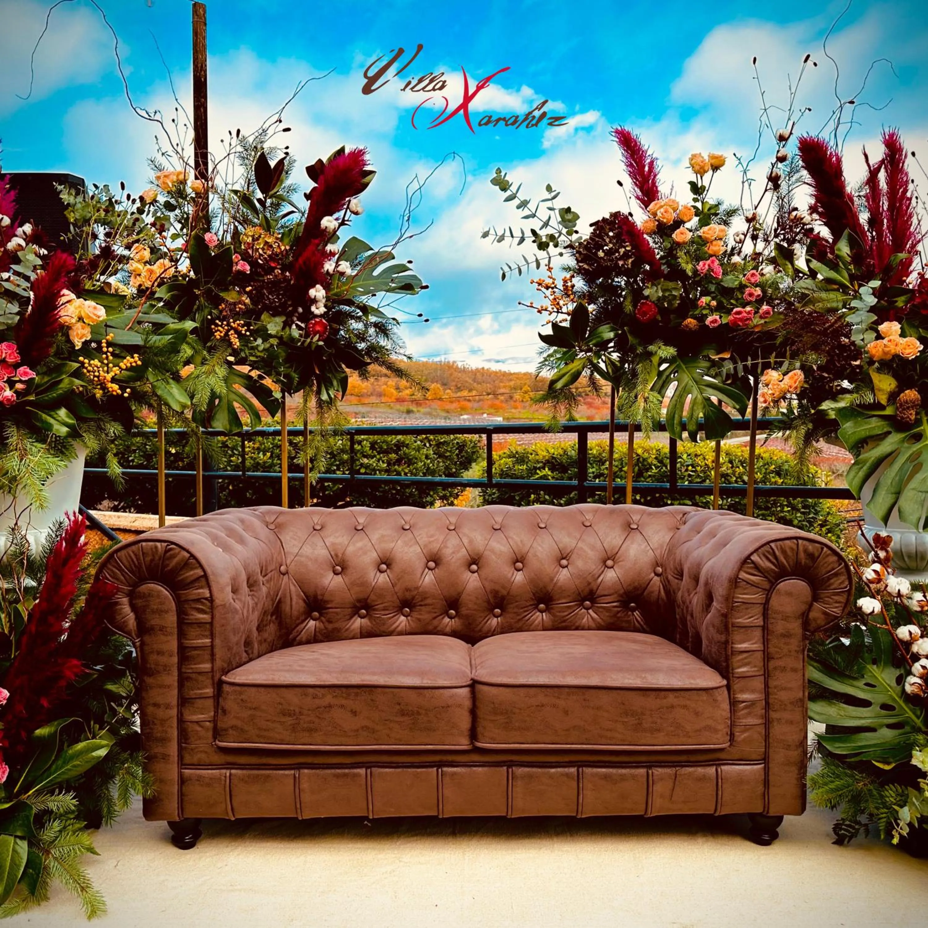 Seating area in Villa Xarahiz