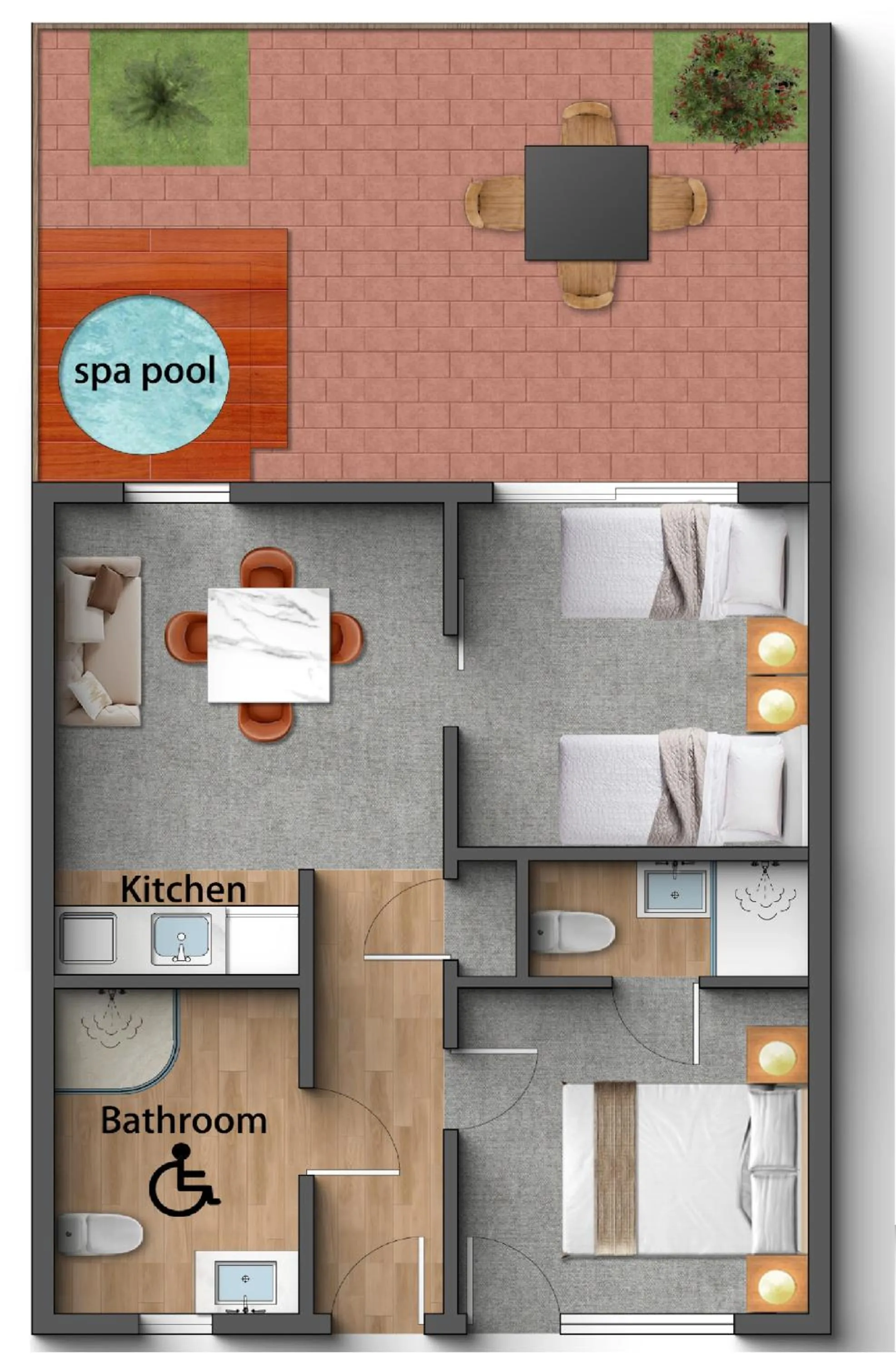 Floor plan in Aurora City Suites Motel