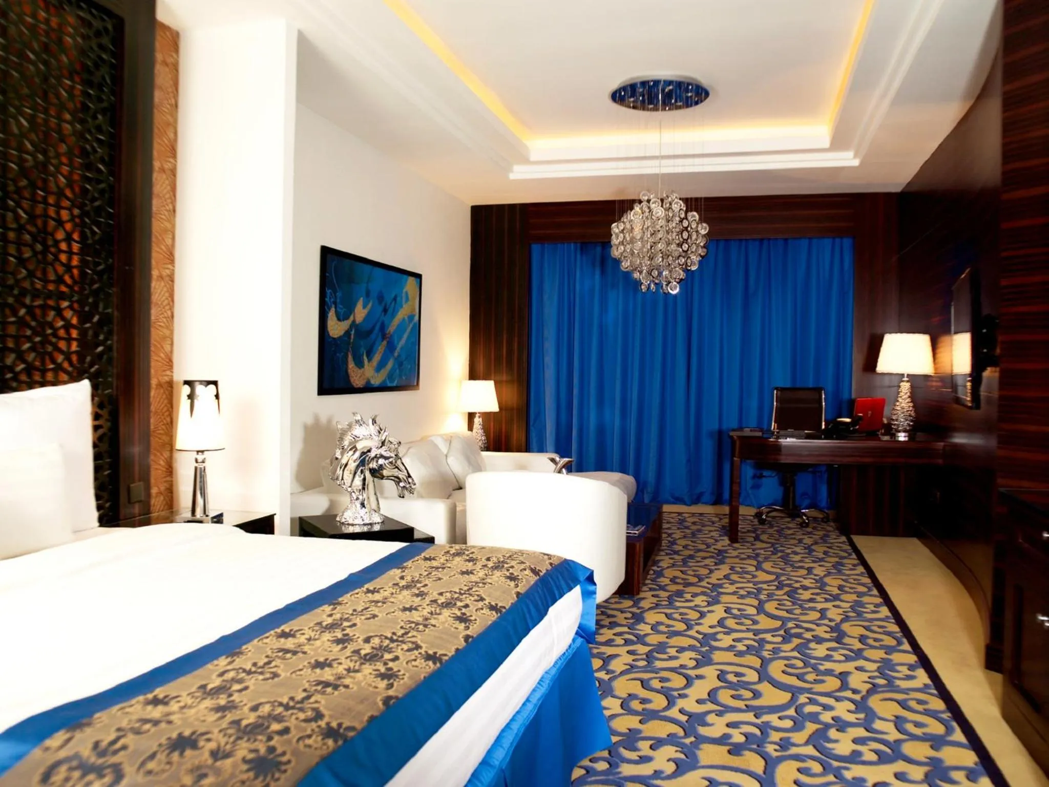 Seating area, Bed in Nordic Palace and spa