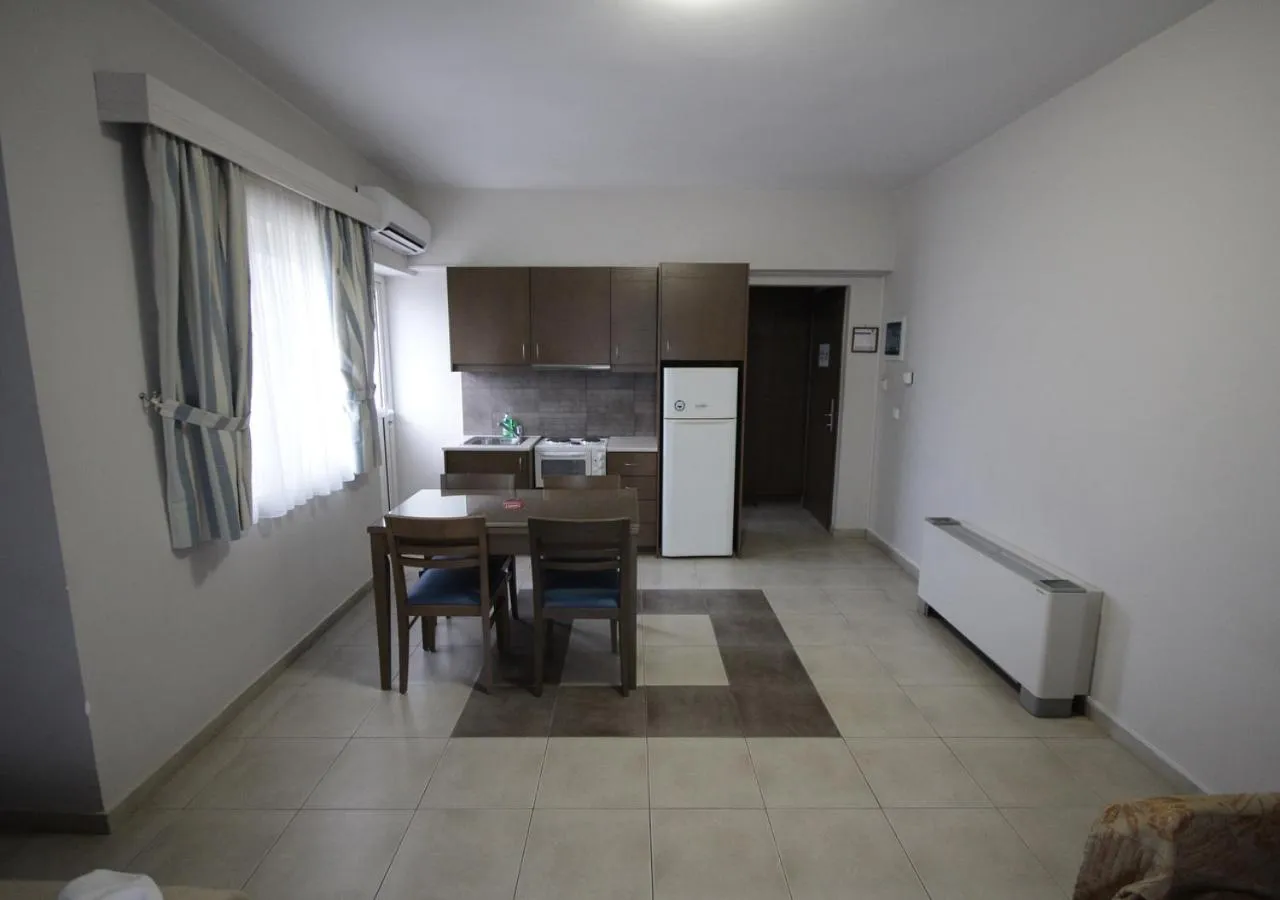 Kitchen or kitchenette in Philoxenia Hotel