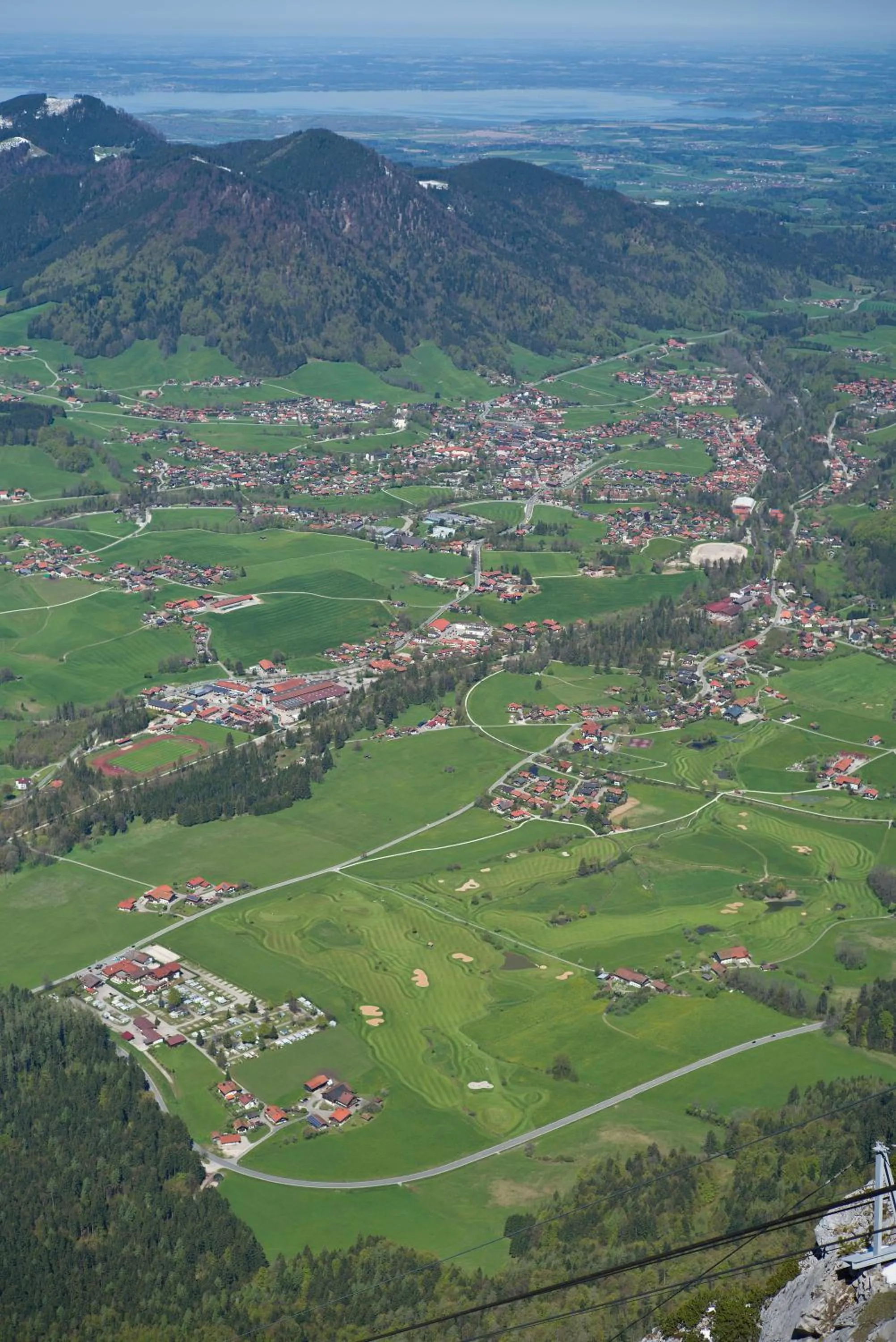 Bird's eye view in Hotel-Restaurant Zum Hirschhaus Inklusiv Chiemgaukarte