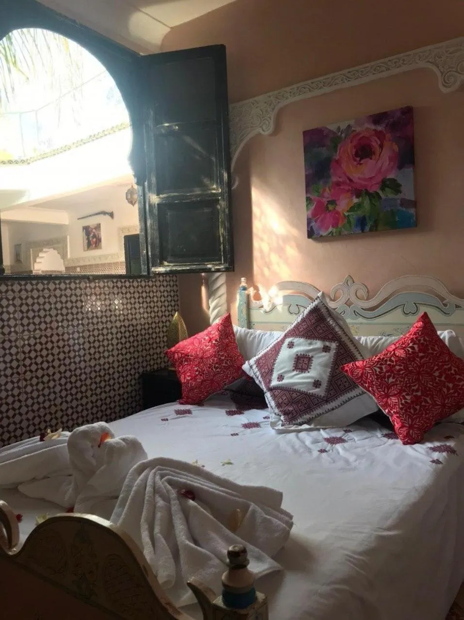 Bed in Riad Chennaoui