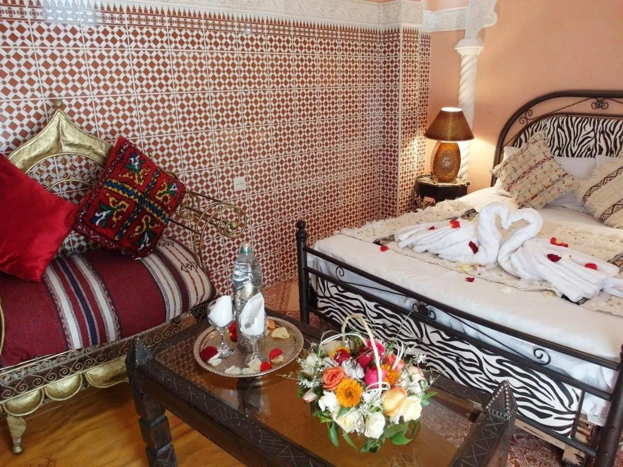 Bed in Riad Chennaoui